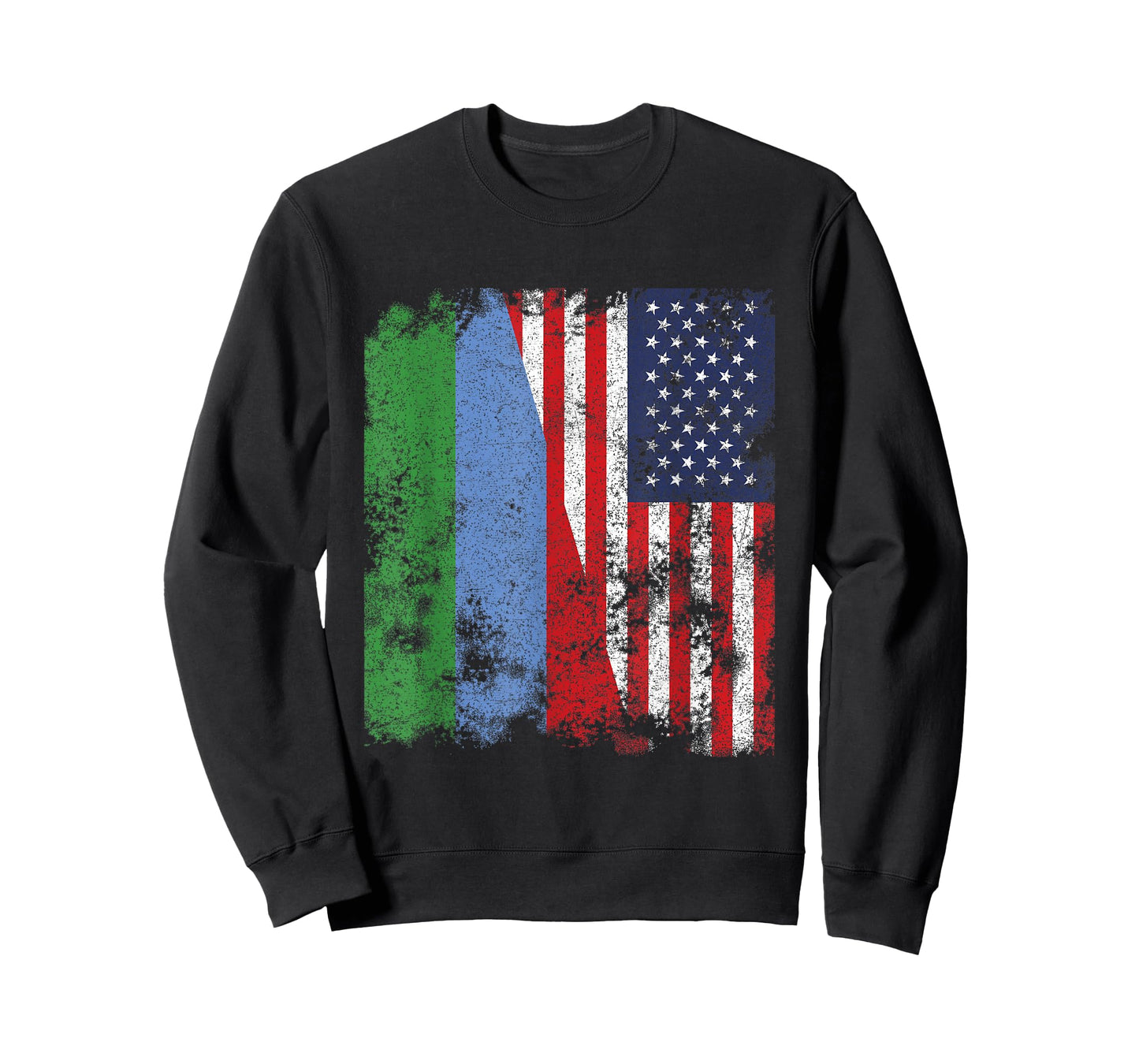 Dagestan USA Flag Distressed - Half American T-Shirt