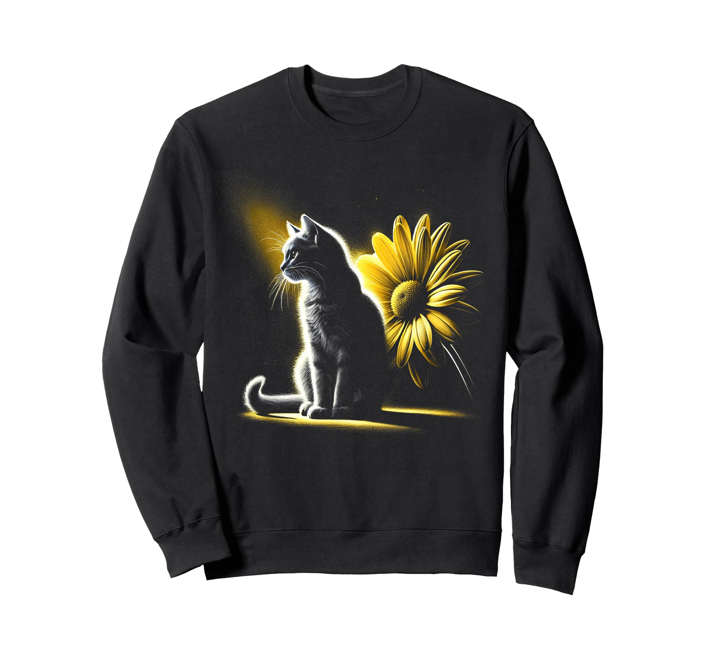 Meo Cat Flowers Artwork T-Shirt for Men Women Kids
