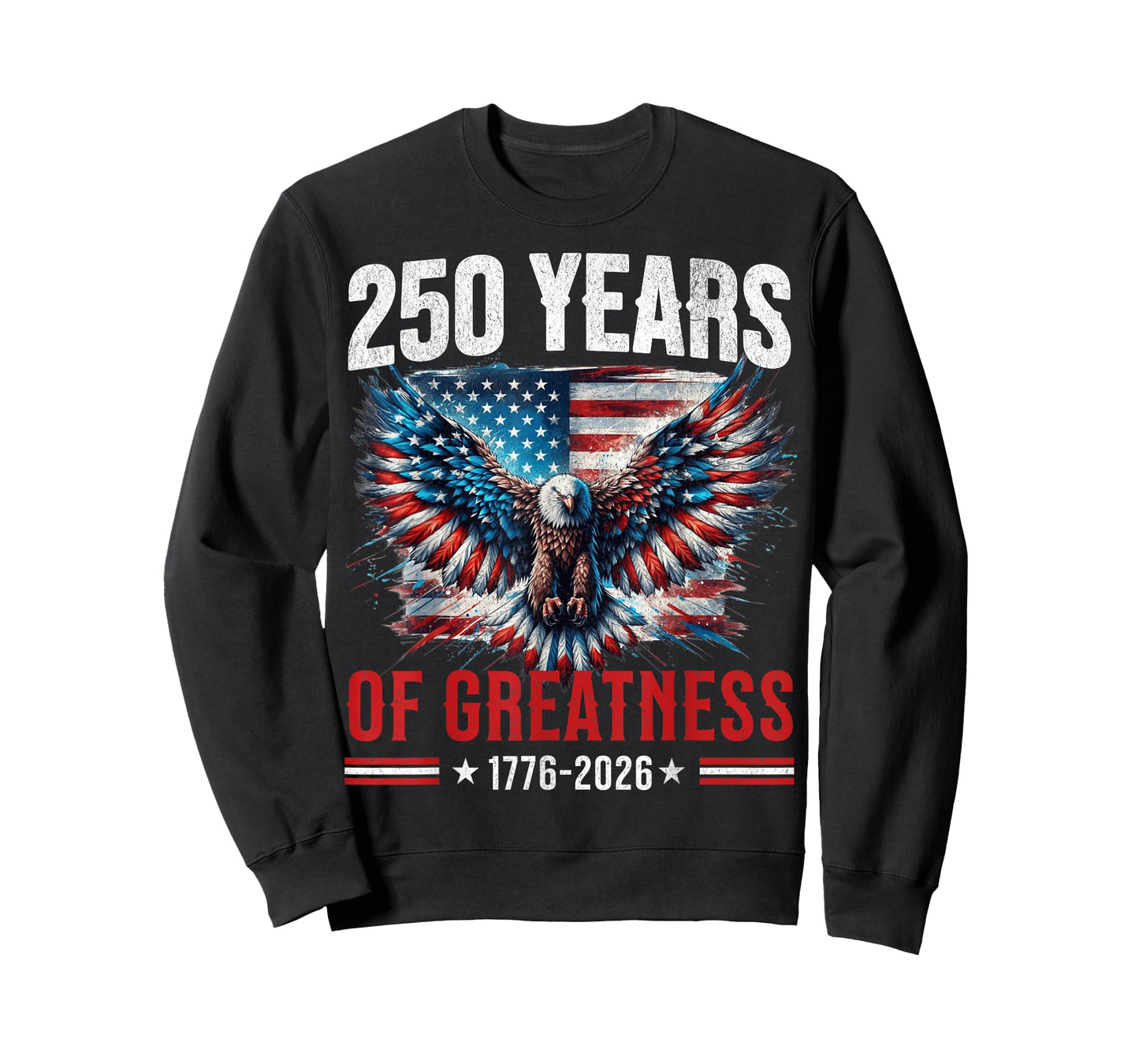 Eagle and Flag 250 Years 1776-2026 250th Birthday T-Shirt
