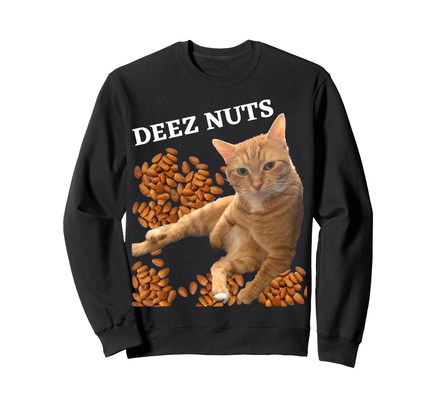 Funny Cat Deez Nuts Joke T-Shirt