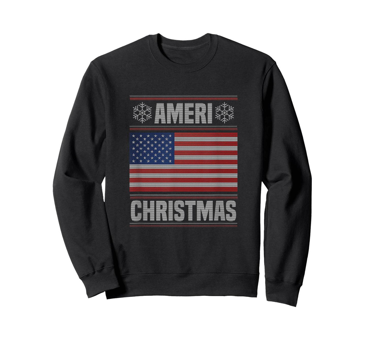 Ameri' Christmas Funny American Christmas Flag T-Shirt