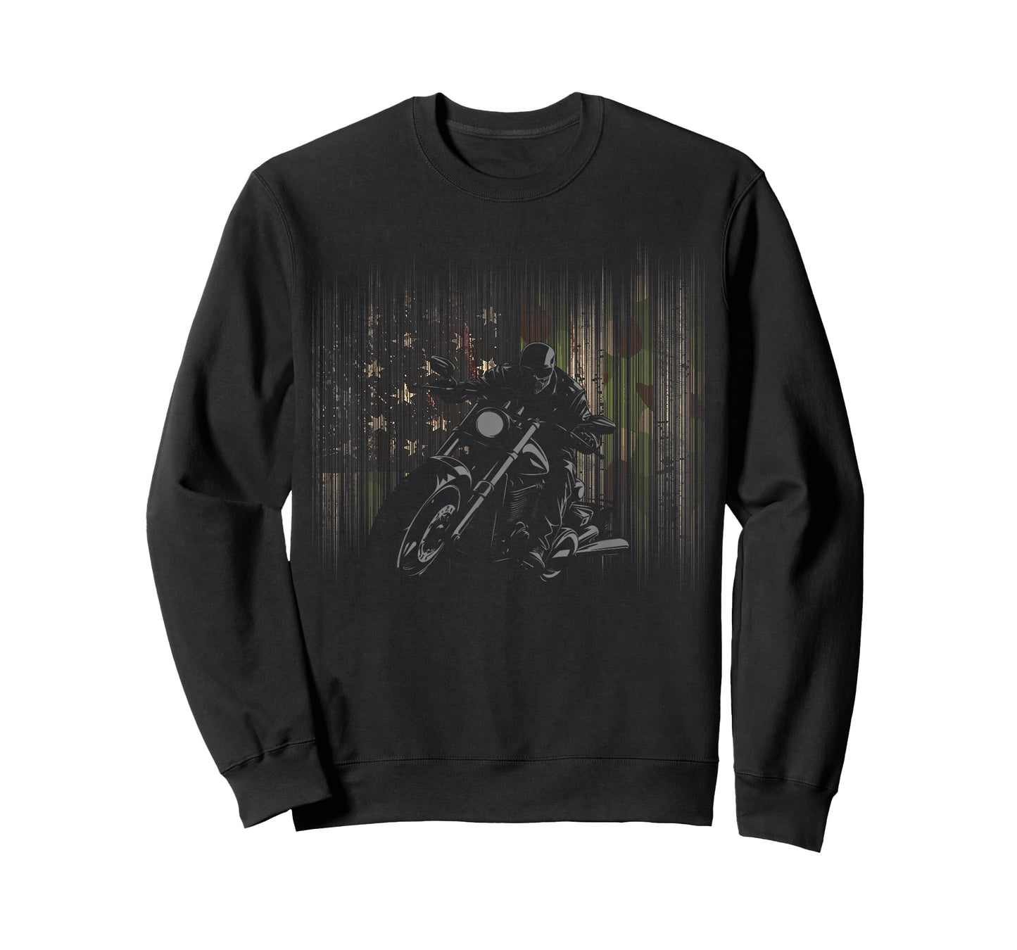 American Flag Camouflage Motorcycle T-Shirt