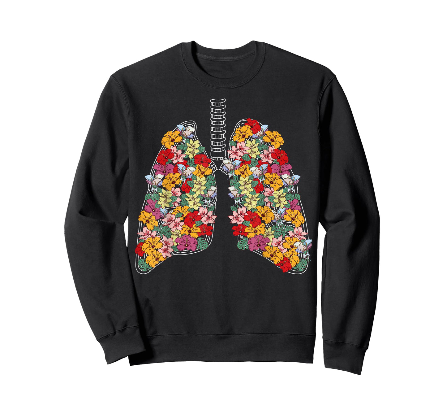 Anatomical Lungs Flowers Medical Science Anatomy Themed T-Shirt