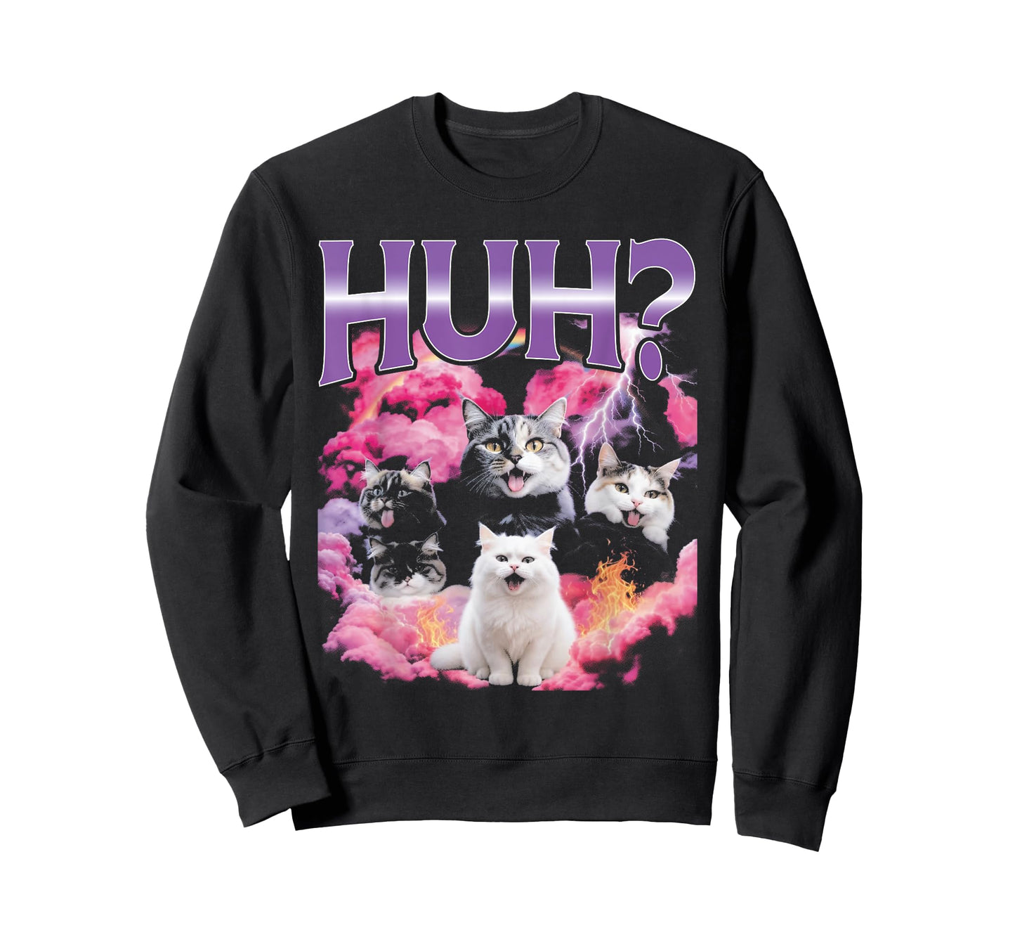 Huh Funny Bootleg Cat Gen Z Meme T-Shirt