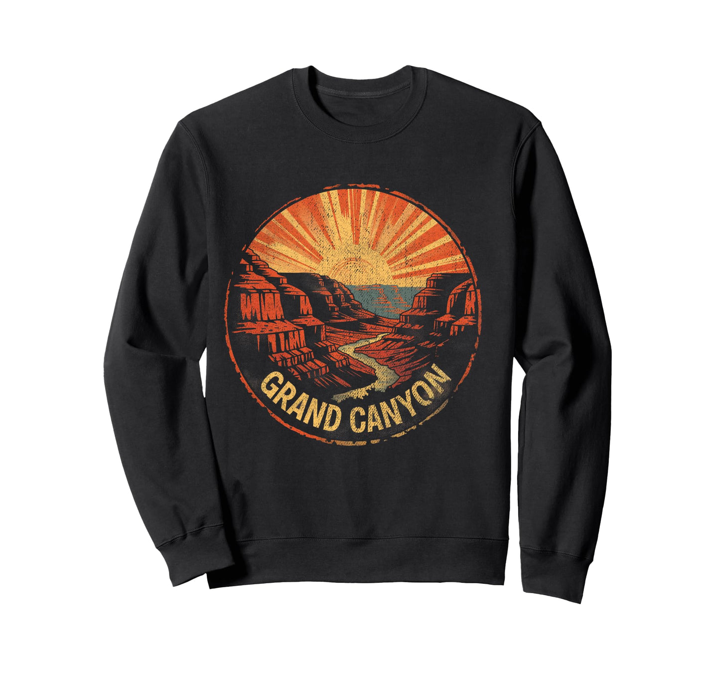 Grand Canyon - US National Park Vintage Men Women Kids Retro Long Sleeve T-Shirt