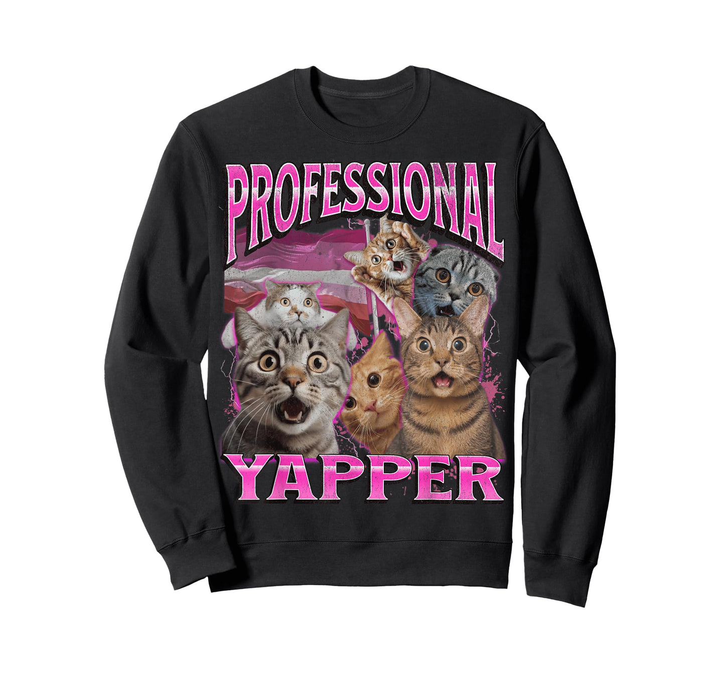 Professional Yapper Funny Cat Lesbian Gay LGBTQ Pun Bootleg T-Shirt