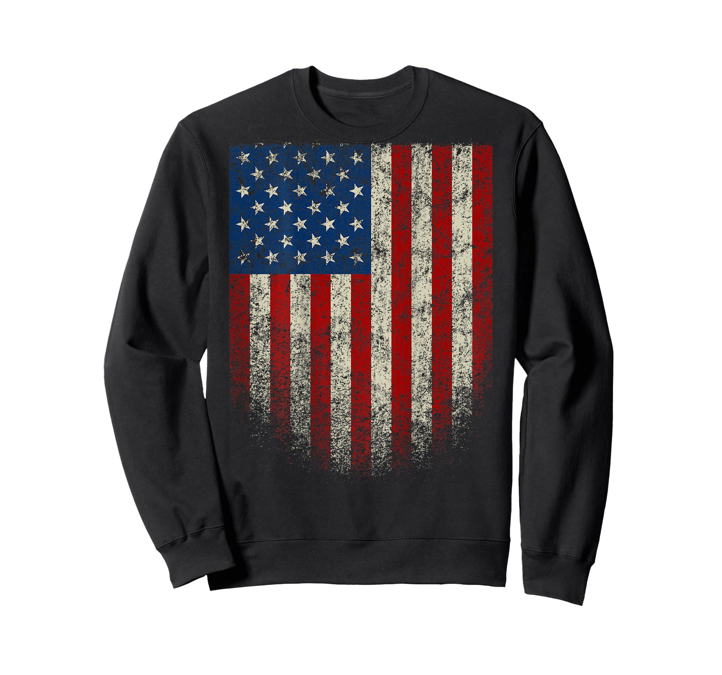 American Flag (Print on The Back) Patriotic Red White Blue T-Shirt