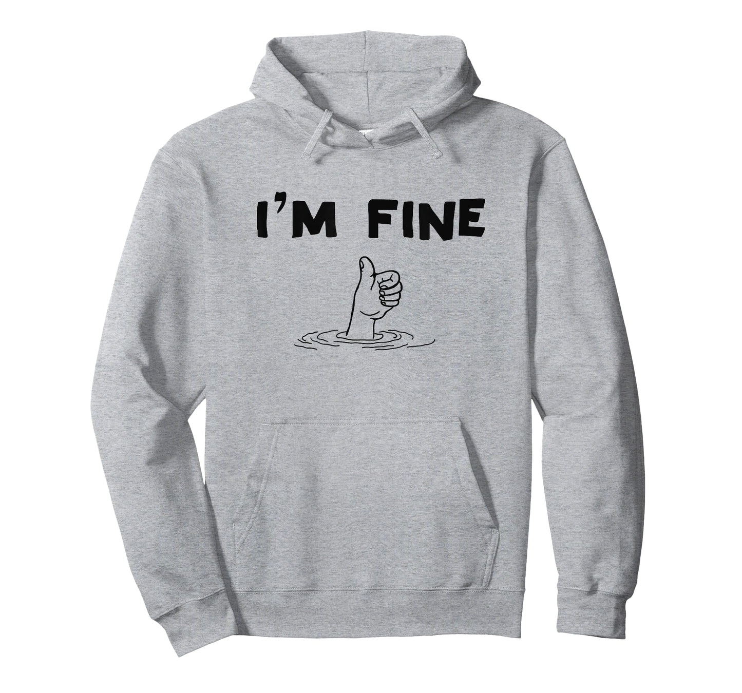 I'm Fine Funny Art Hand Sign Under Water I'm Ok Funny Meme T-Shirt