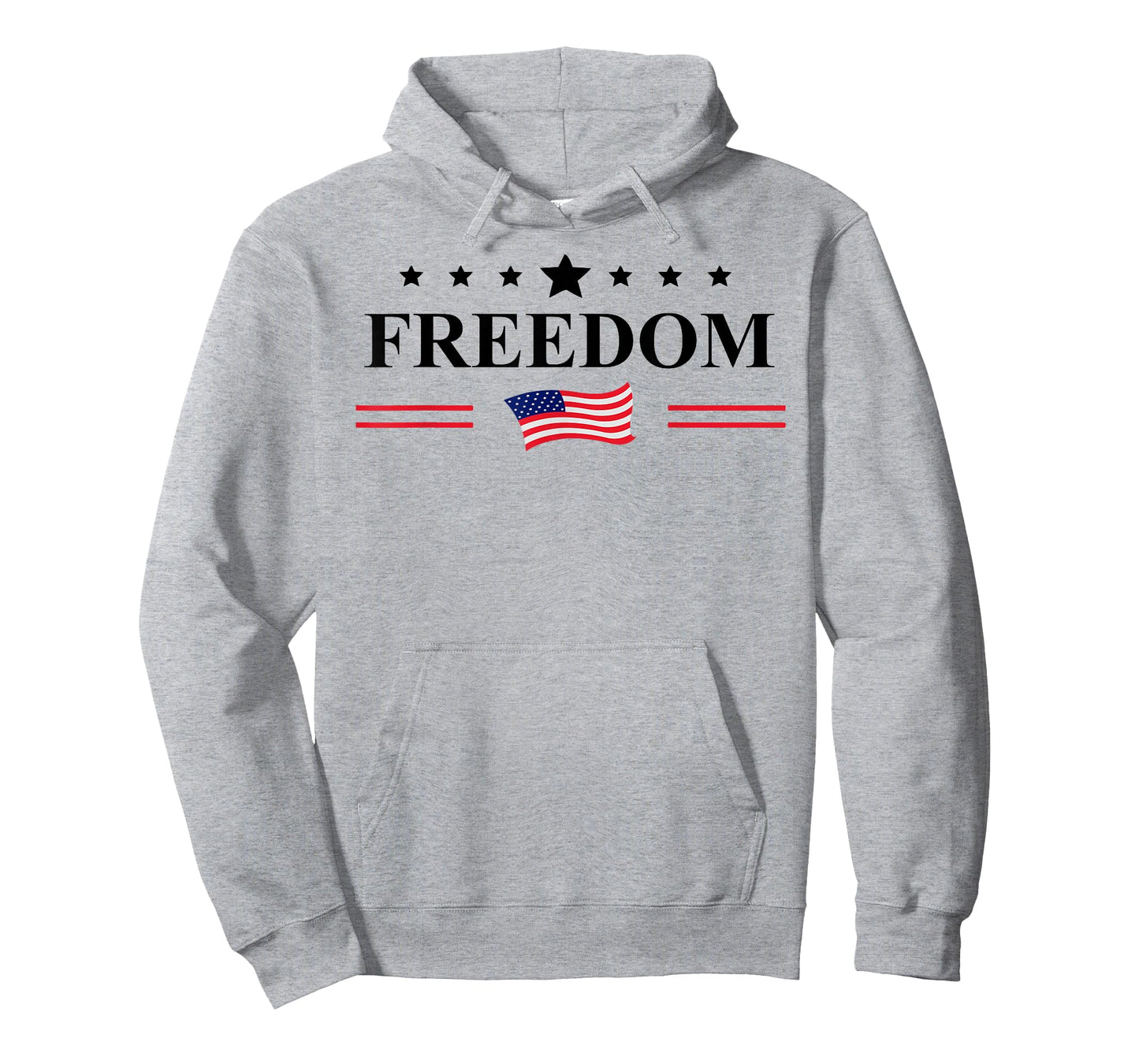 White Shirt That Says Freedom with Flag Freedom Sign America T-Shirt