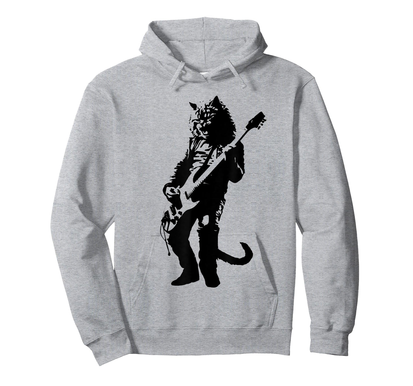 Rock Cat Playing Guitar Funny Guitar Cat Tall T-Shirt