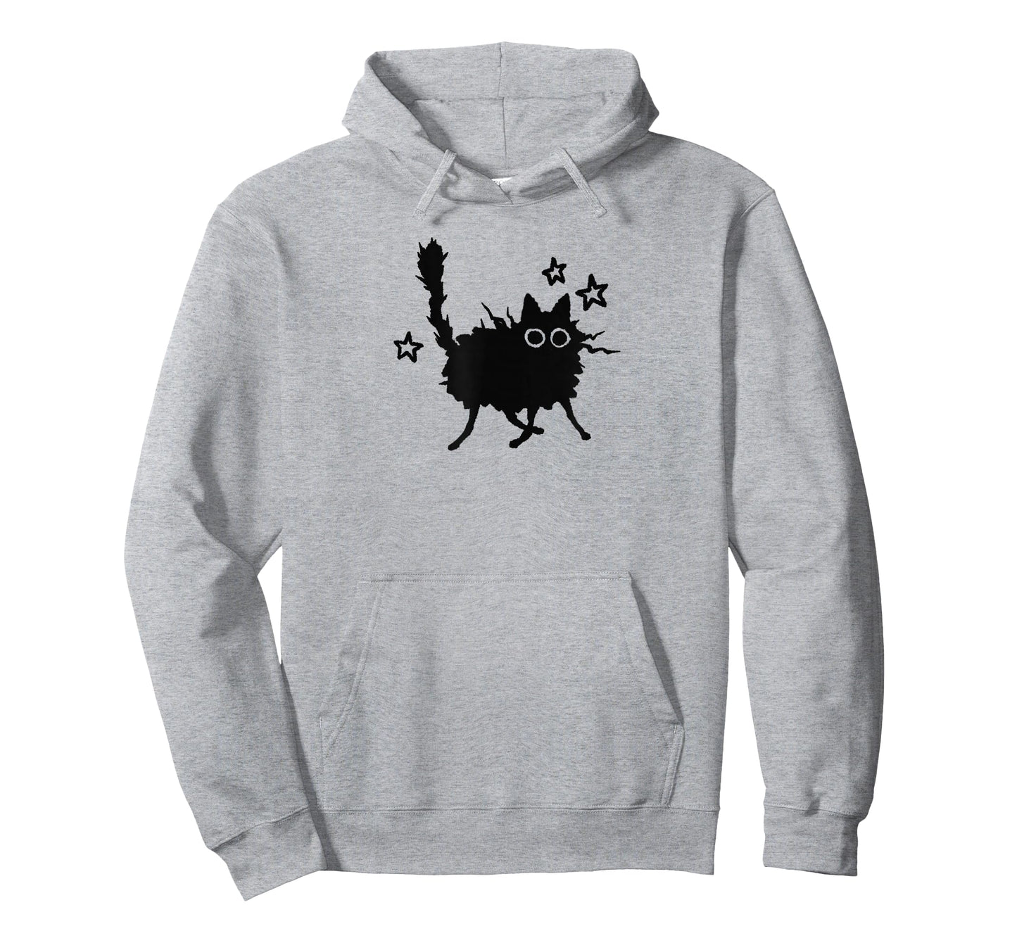 Y2K 90s Funny Scary Cat Tomcat is Scared under Starry T-Shirt