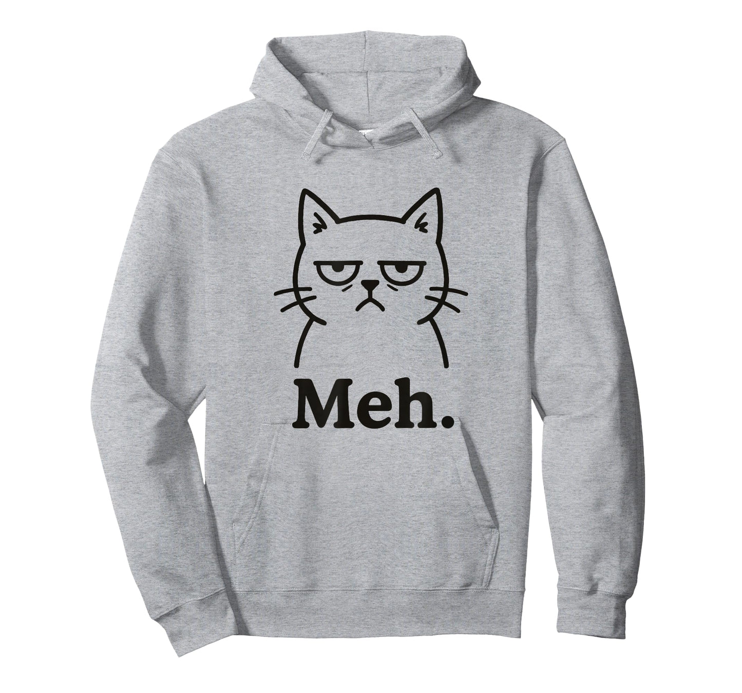 Funny Cat Meh Shirt Grumpy Kitty Meme Sarcastic Humor Joke T-Shirt