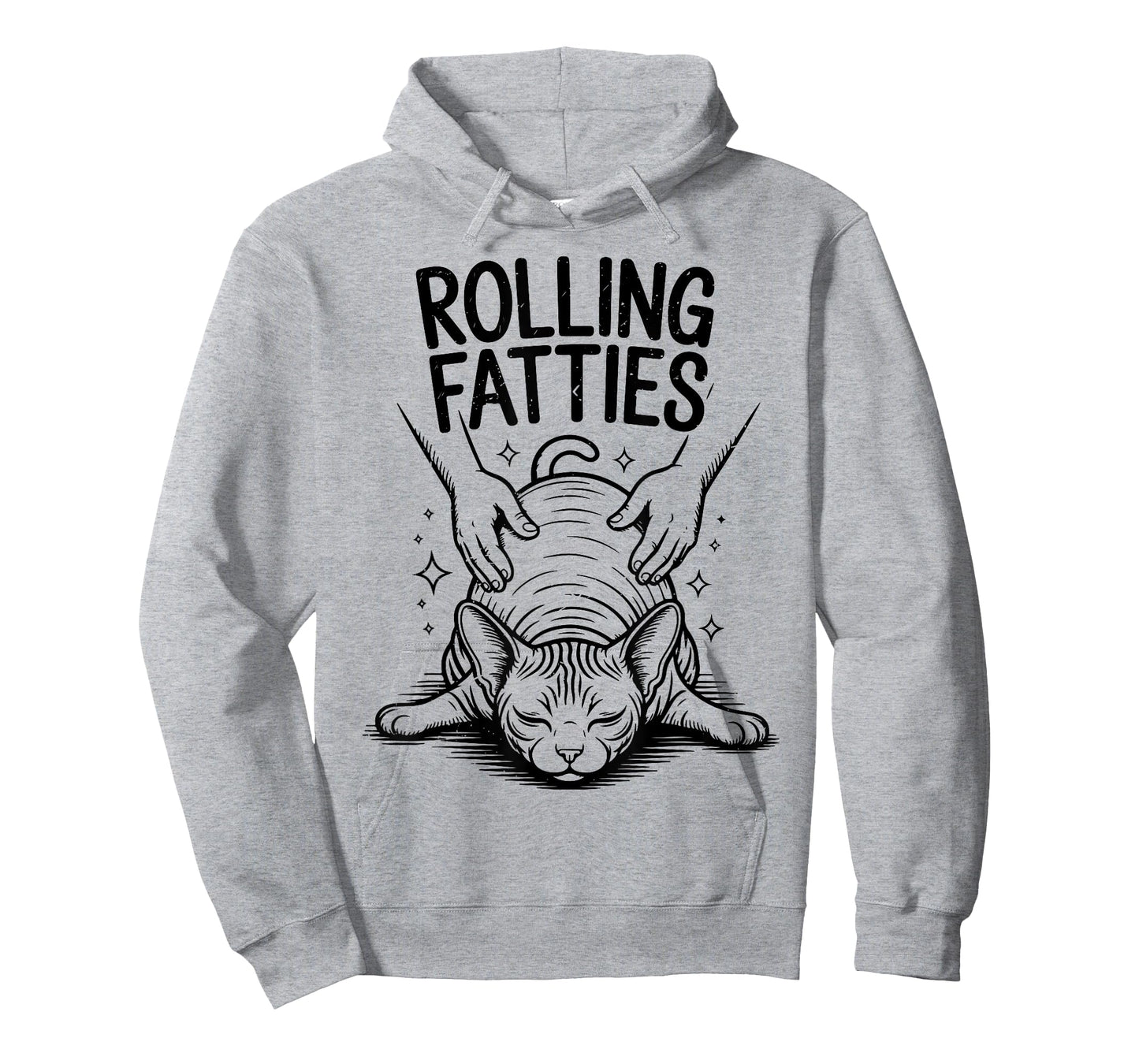 Rolling Fatties Sphynx Cat-Shirt Daddy Mom Dad Women Funny T-Shirt