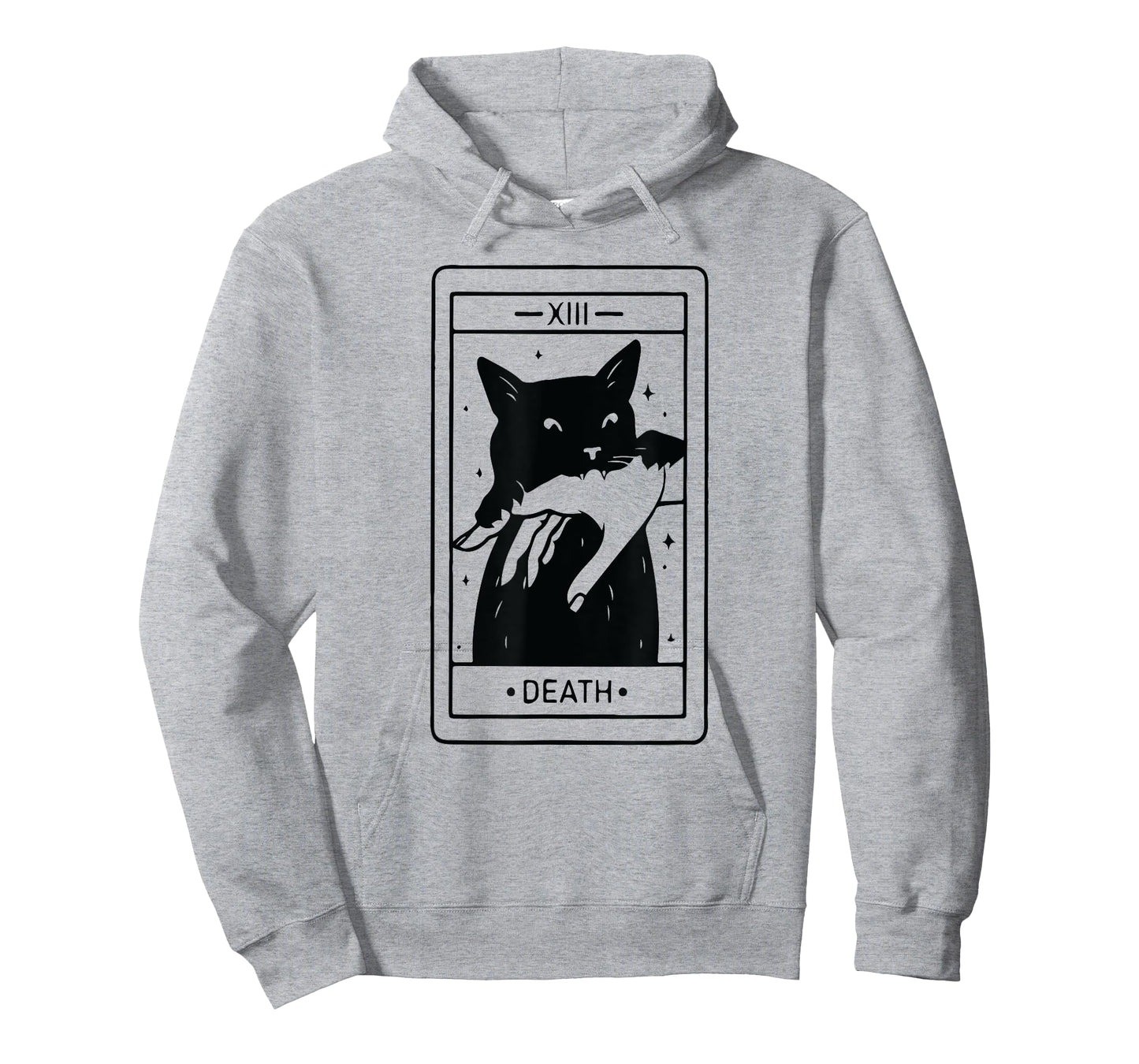 Black Cat Tarot Death Halloween Witchy Cat Lover Men Women T-Shirt