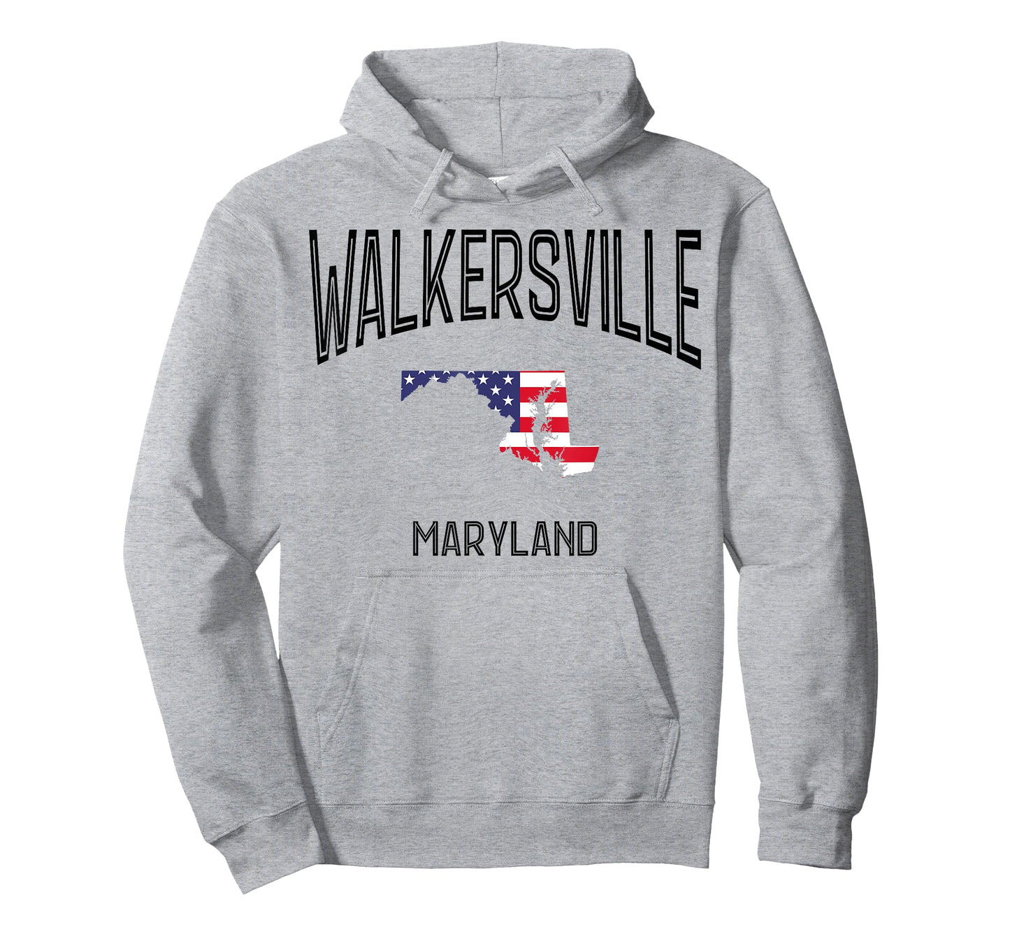 Walkersville Maryland MD Throwback Retro USA Flag T-Shirt for Women Kids Men