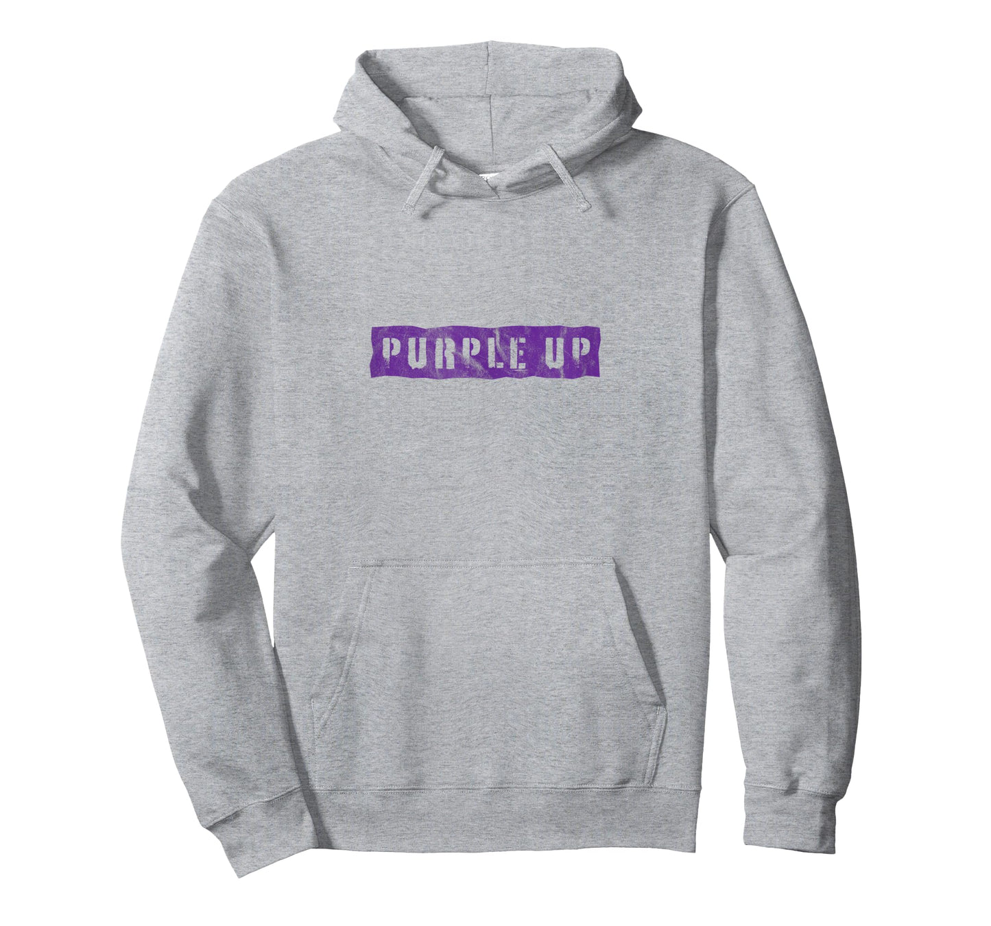 Purple Up Saying Quote on White T-Shirt