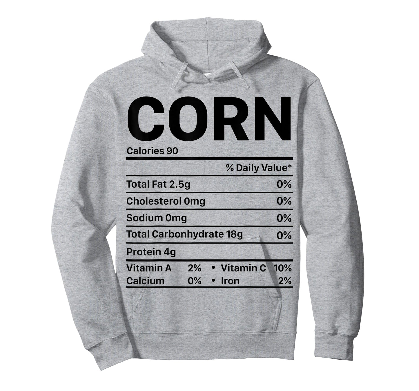 Corn Thanksgiving Nutrition Ingredients Nutritional Table T-Shirt