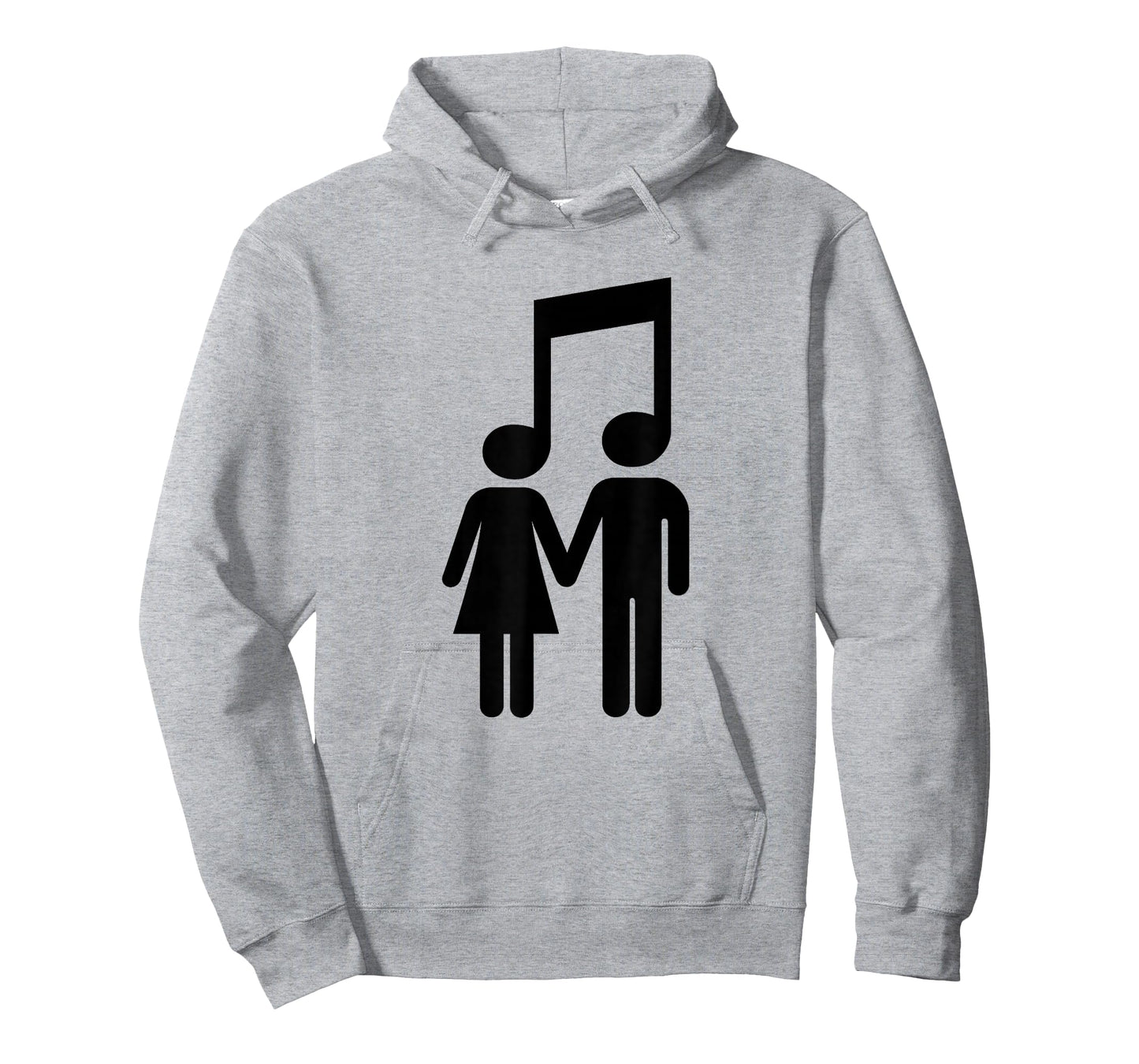Music Note People Love Stick Figures Holding Hands T-Shirt