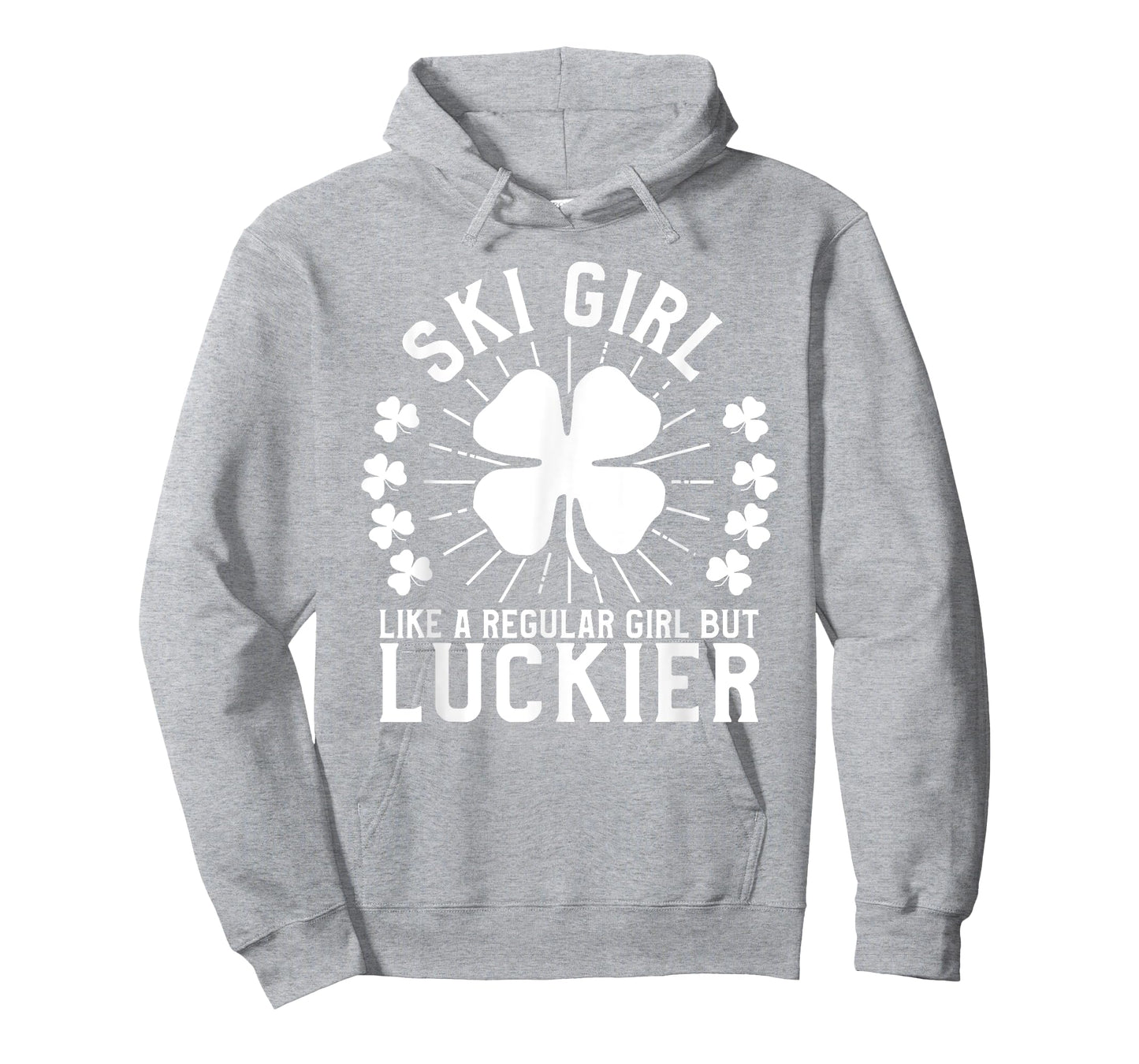St Patrick's Day Ski Girl T-shirt Skier Skiing Gift T-Shirt