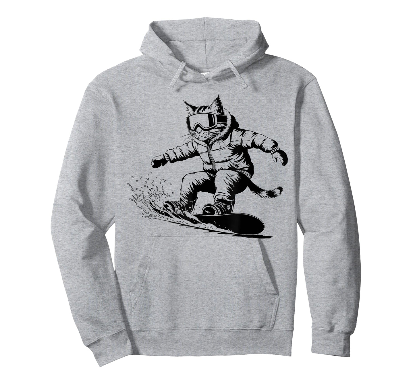 Cat on a Snowboard Snowboarding cat Lover For Men Women Kids T-Shirt