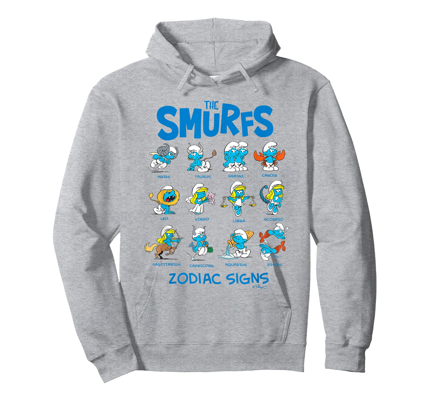 The Smurfs Zodiac Signs Cute Retro Cartoon T-Shirt