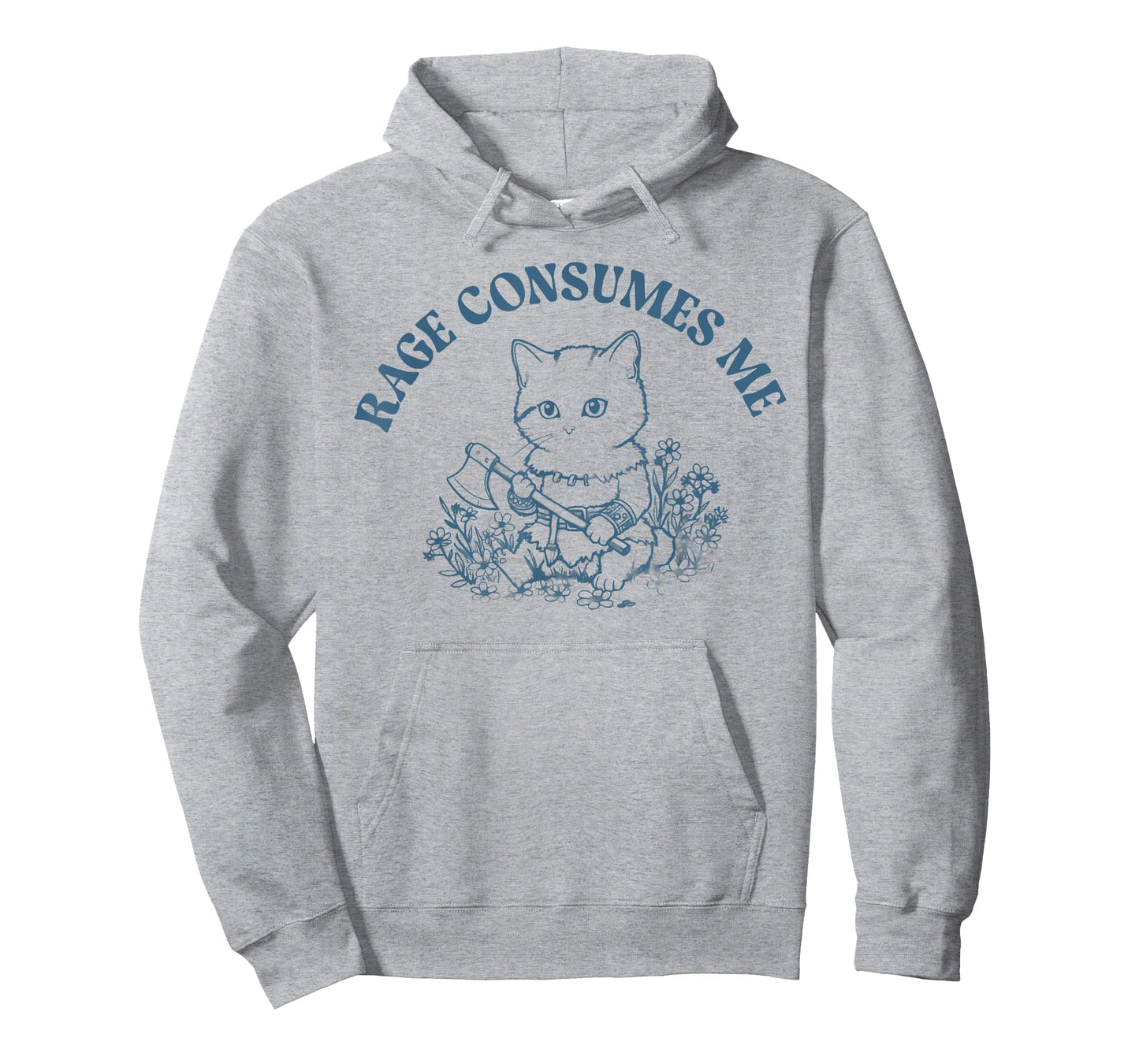 Retro Rage Consumes Me Funny Cat With Axe T-Shirt