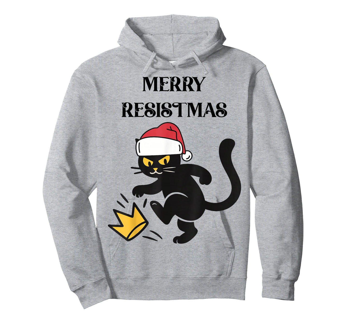 Merry Resistmas Funny Black Cat Christmas Political Resist T-Shirt