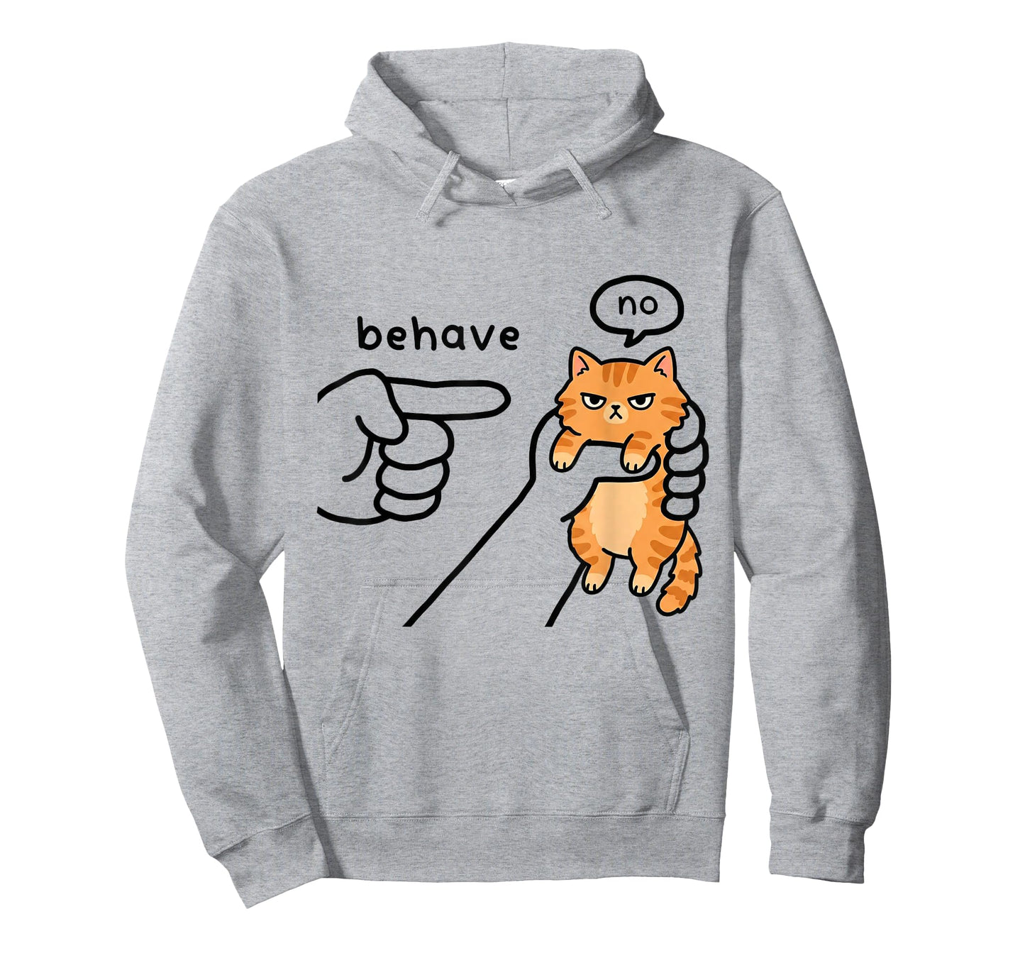 Funny cat Meme Behave No Cartoon Design T-Shirt