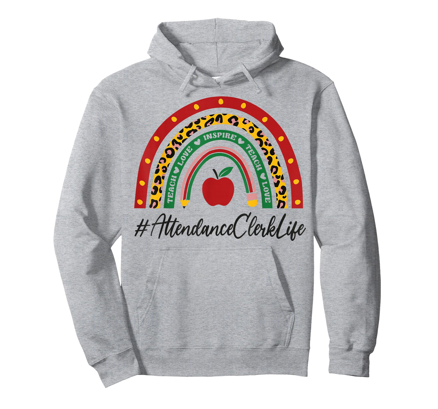 Attendance Clerk Rainbow Appreciation Day Back To School T-Shirt