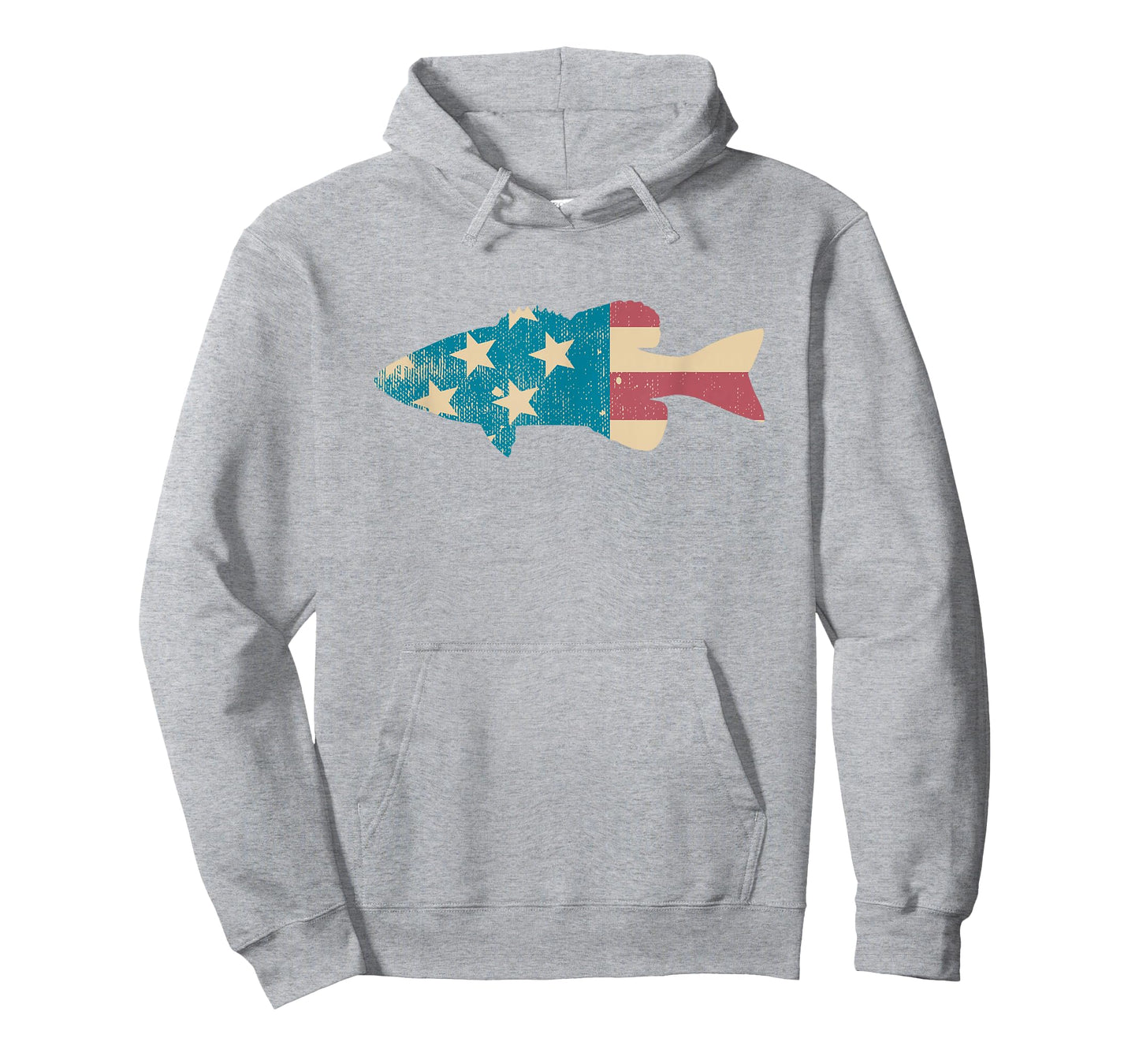 Largemouth Bass Fishing TShirt - American Flag Fishing T-Shirt