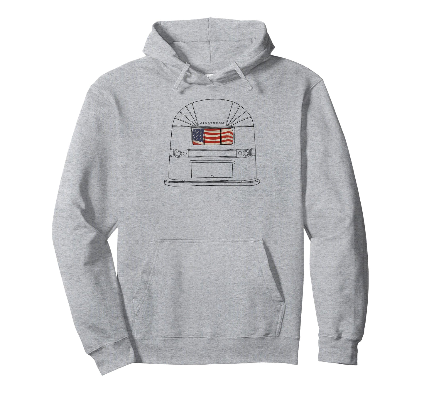 Retro 60s Airstream USA Patriotic Flag Wanderlust T-Shirt