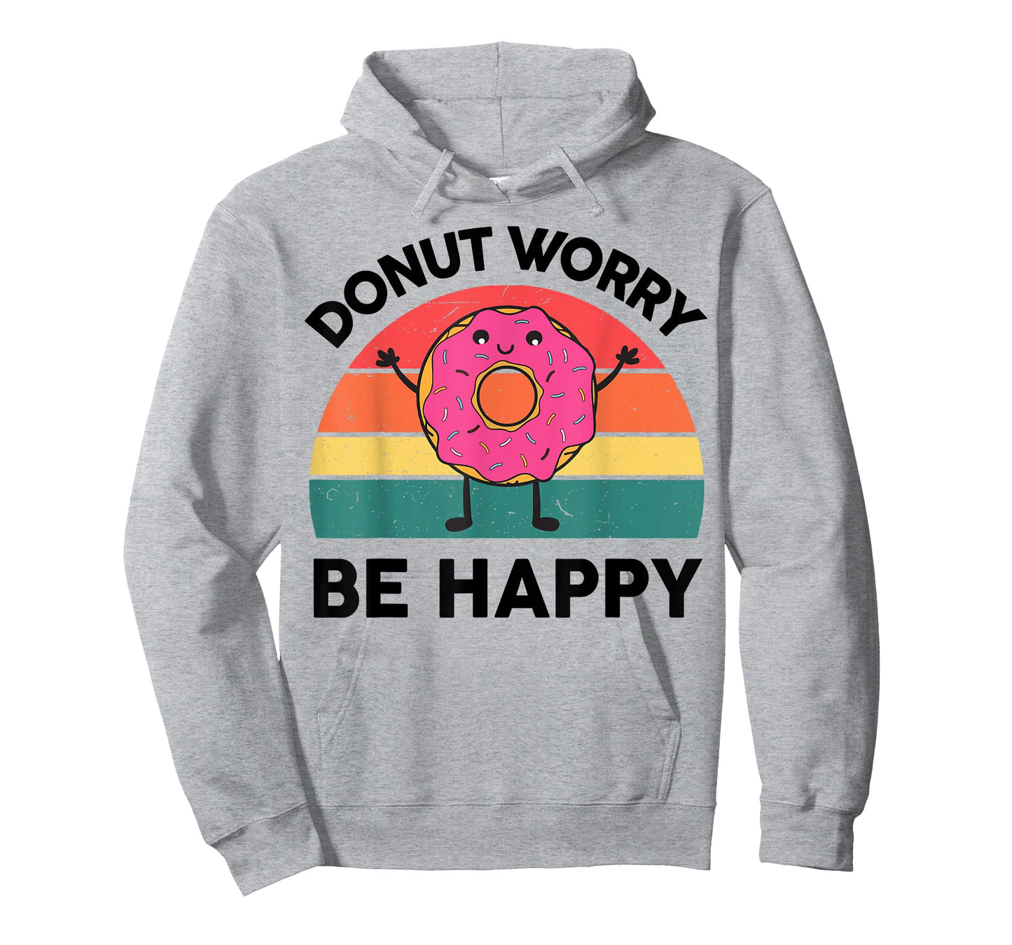 Funny Donut Worry Be Happy Shirt Kids Toddler Boy Girl Retro T-Shirt