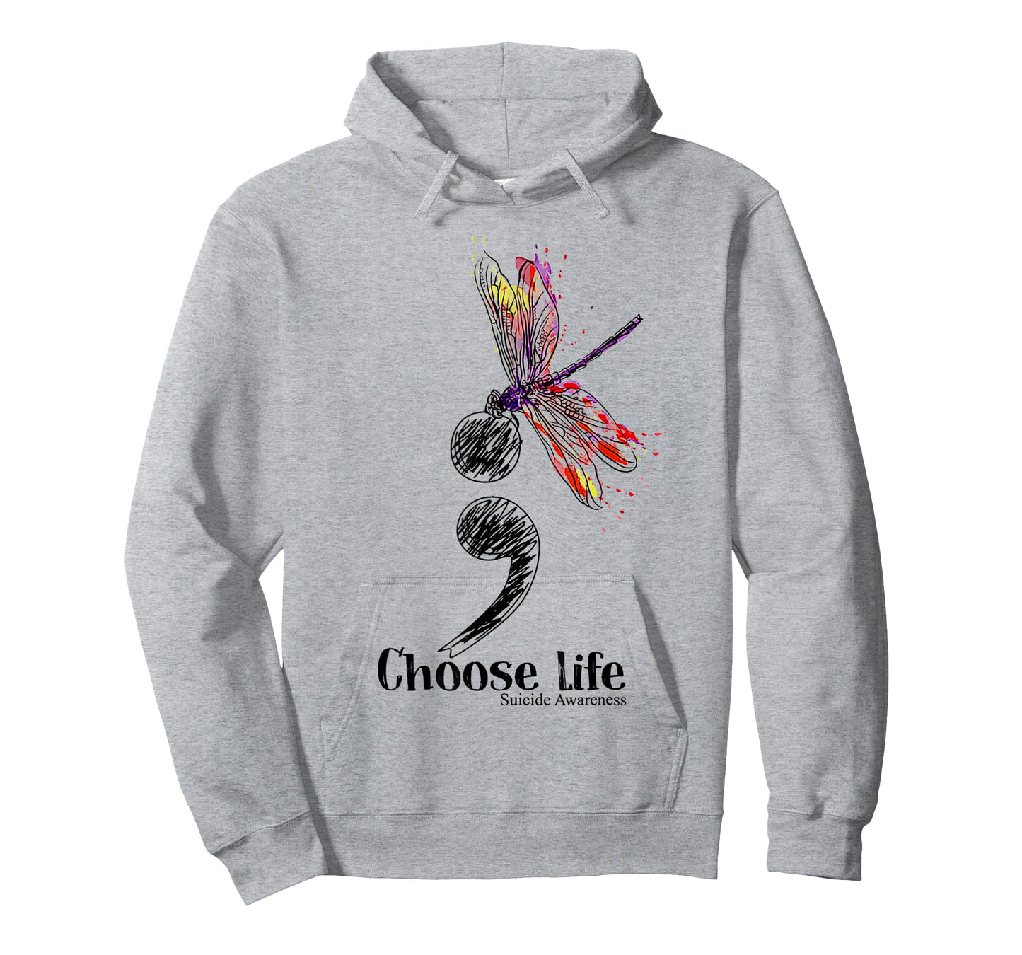Choose life suicide Awareness Colorful Dragonfly T-Shirt
