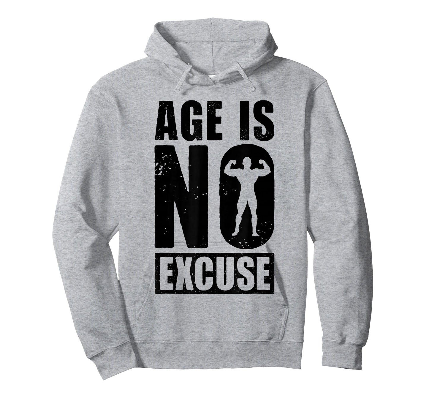 Age is No Excuse Funny Old Age Gym Lover Fitness Workout T-Shirt