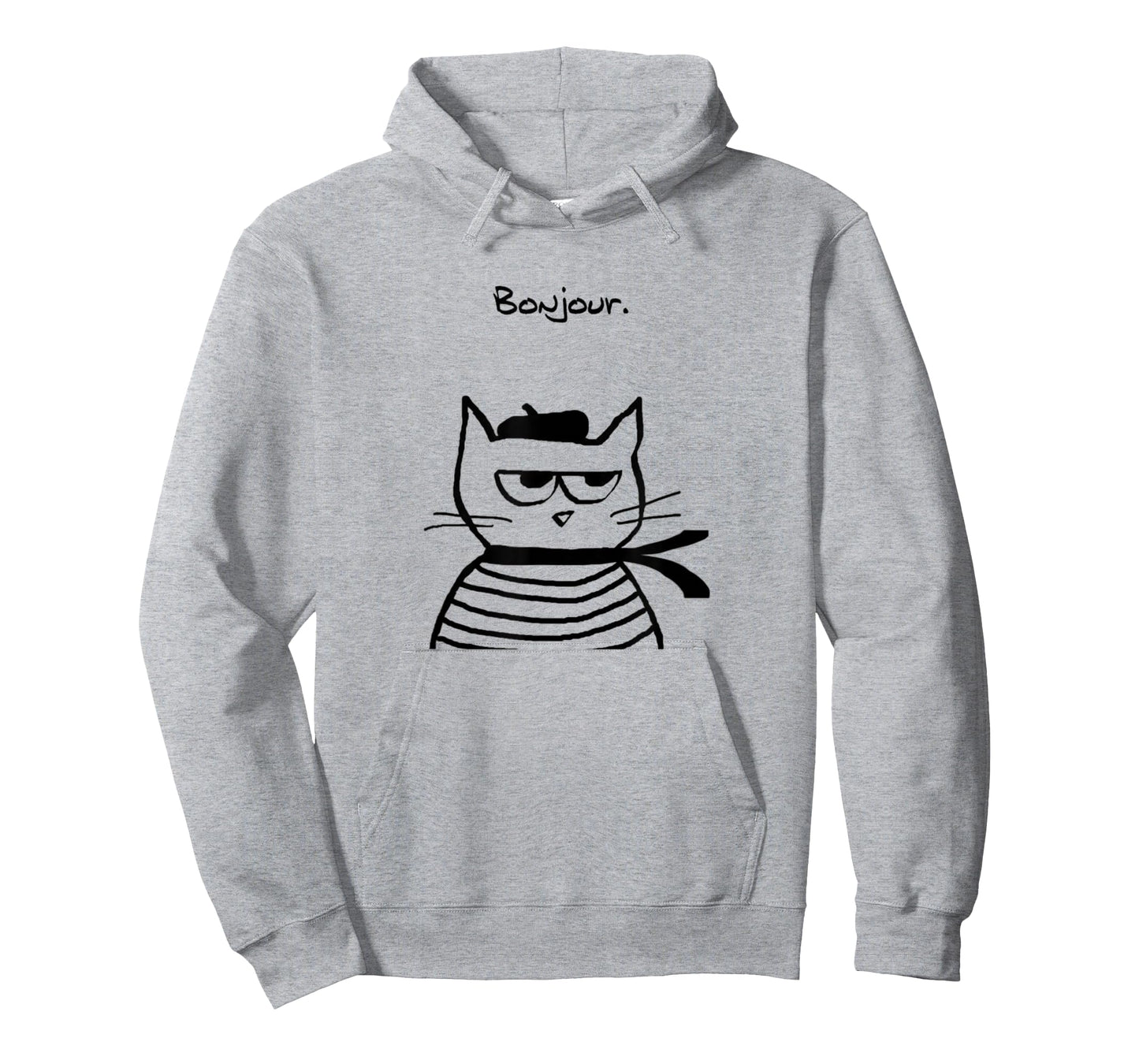 Bonjour French Cat Funny T-Shirt