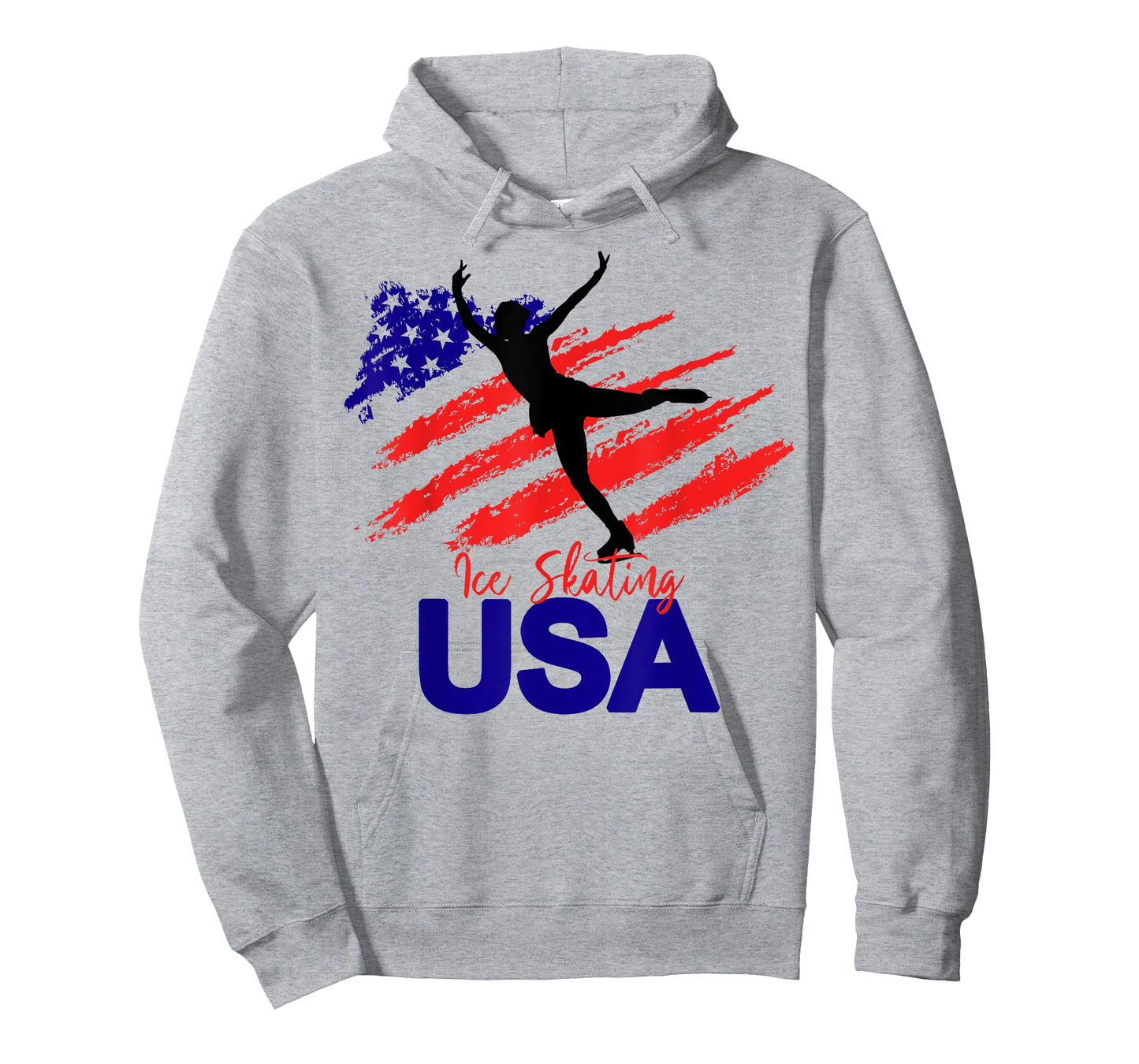 Ice Skating Dance USA Flag Tshirt Support The Team T-Shirt