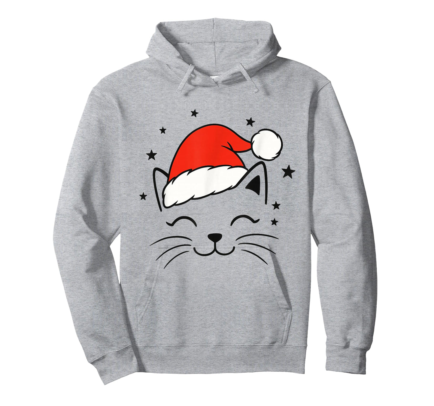 Meowy Catmas Cat Christmas Cute Kitten Cats Santa Hat T-Shirt