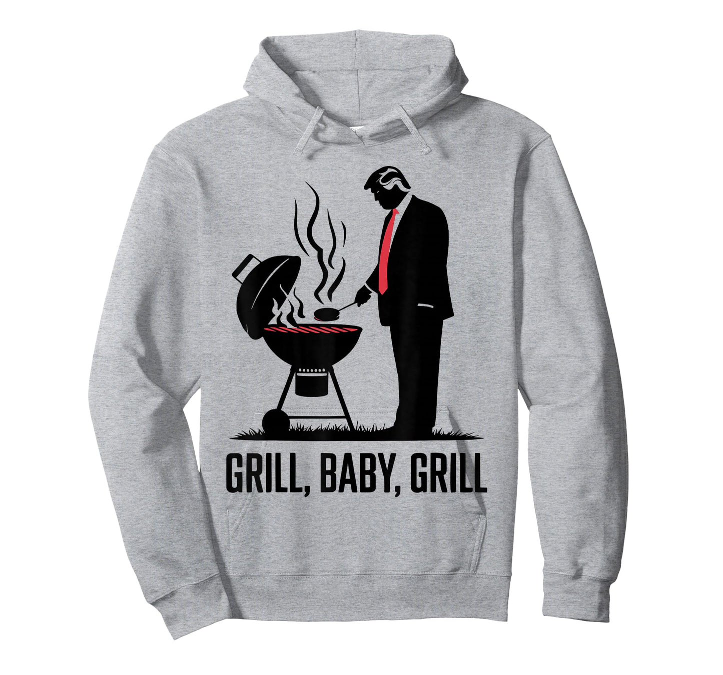 Grill Baby Grill Funny Trump Silhouette 4th of July BBQ T-Shirt