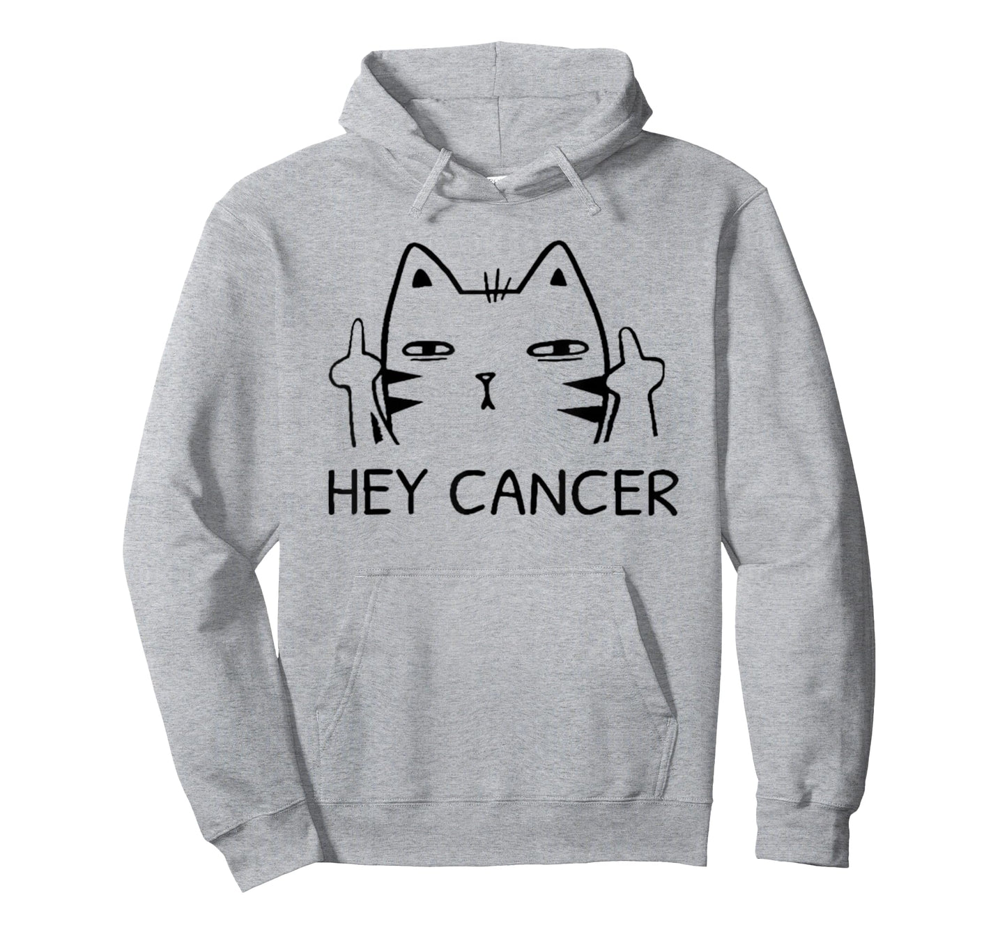 Hey Cancer F Funny Cat Middle Finger T-Shirt
