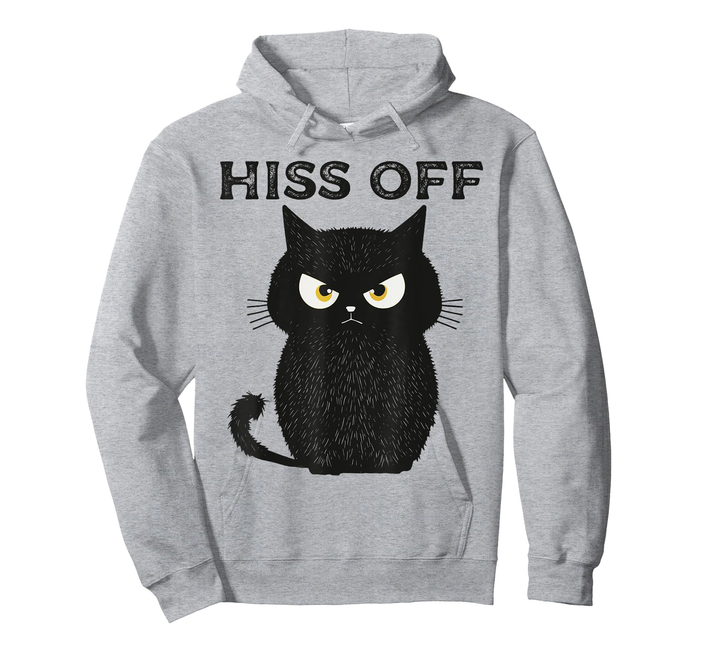 Hiss Off Funny Black Cat Hiss Off Meow Cat T-Shirt