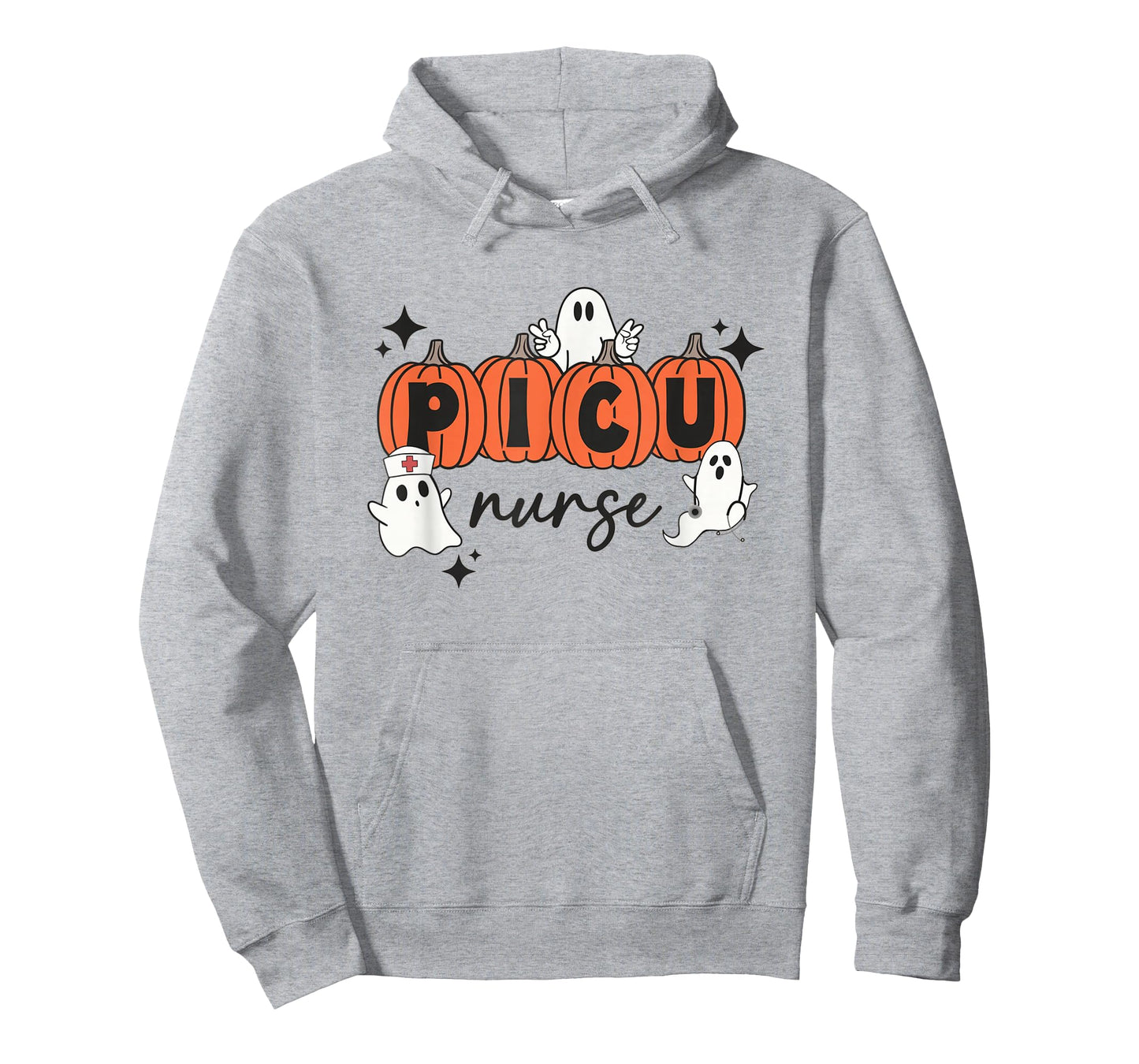 Cute Ghosts PICU Nurse Halloween Pumpkins Pediatric ICU T-Shirt