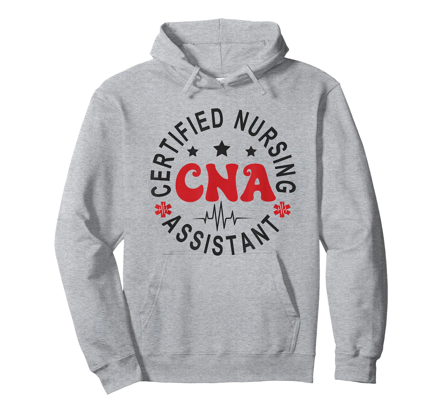 Certified Nurse Assistant Apparel CNA T-Shirt, Unisex-Adults, Short Sleeve, Nursing T-Shirts, Grey, Small