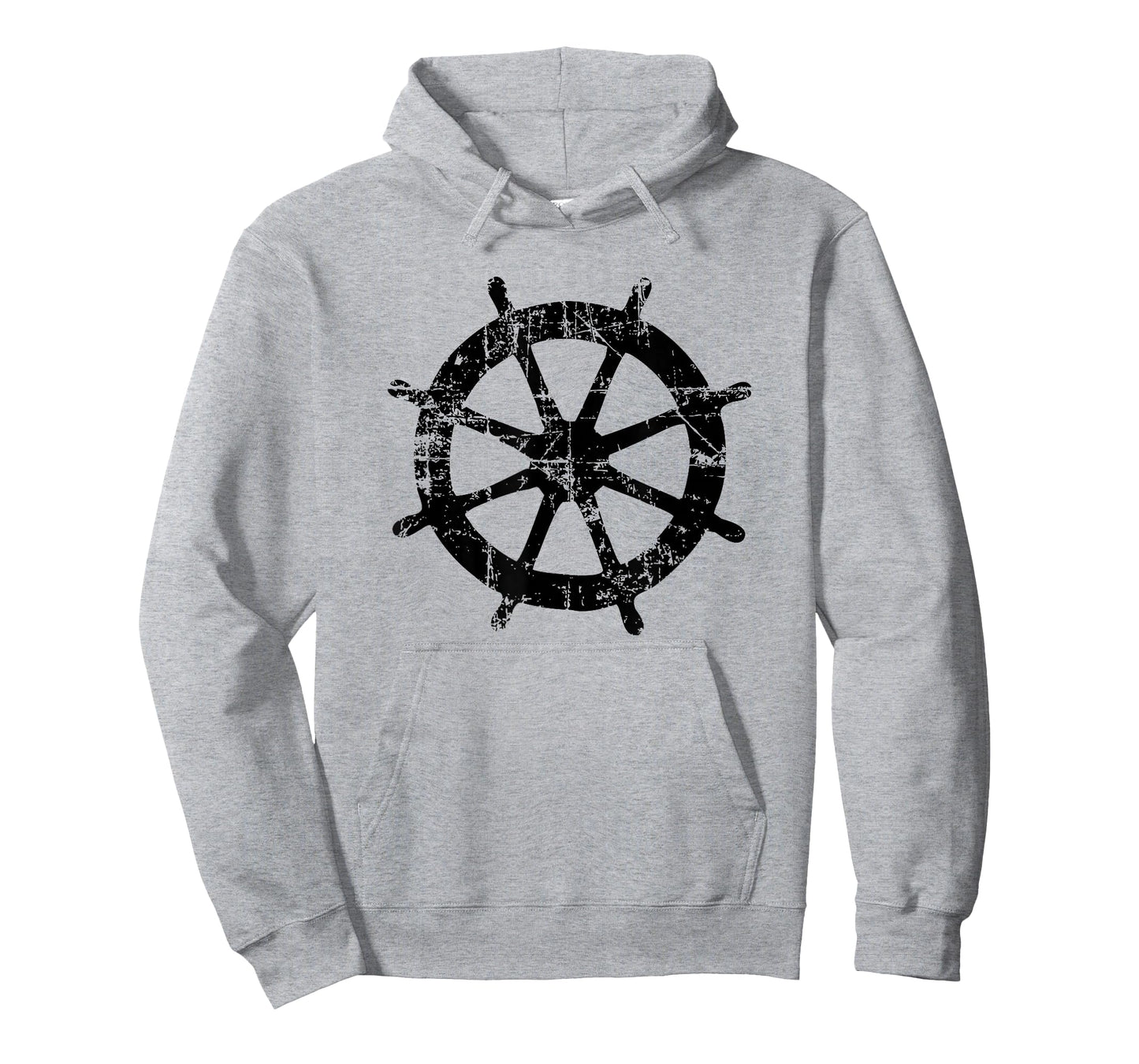 Steering Wheel (Vintage Black) Boating & Sailing T-Shirt