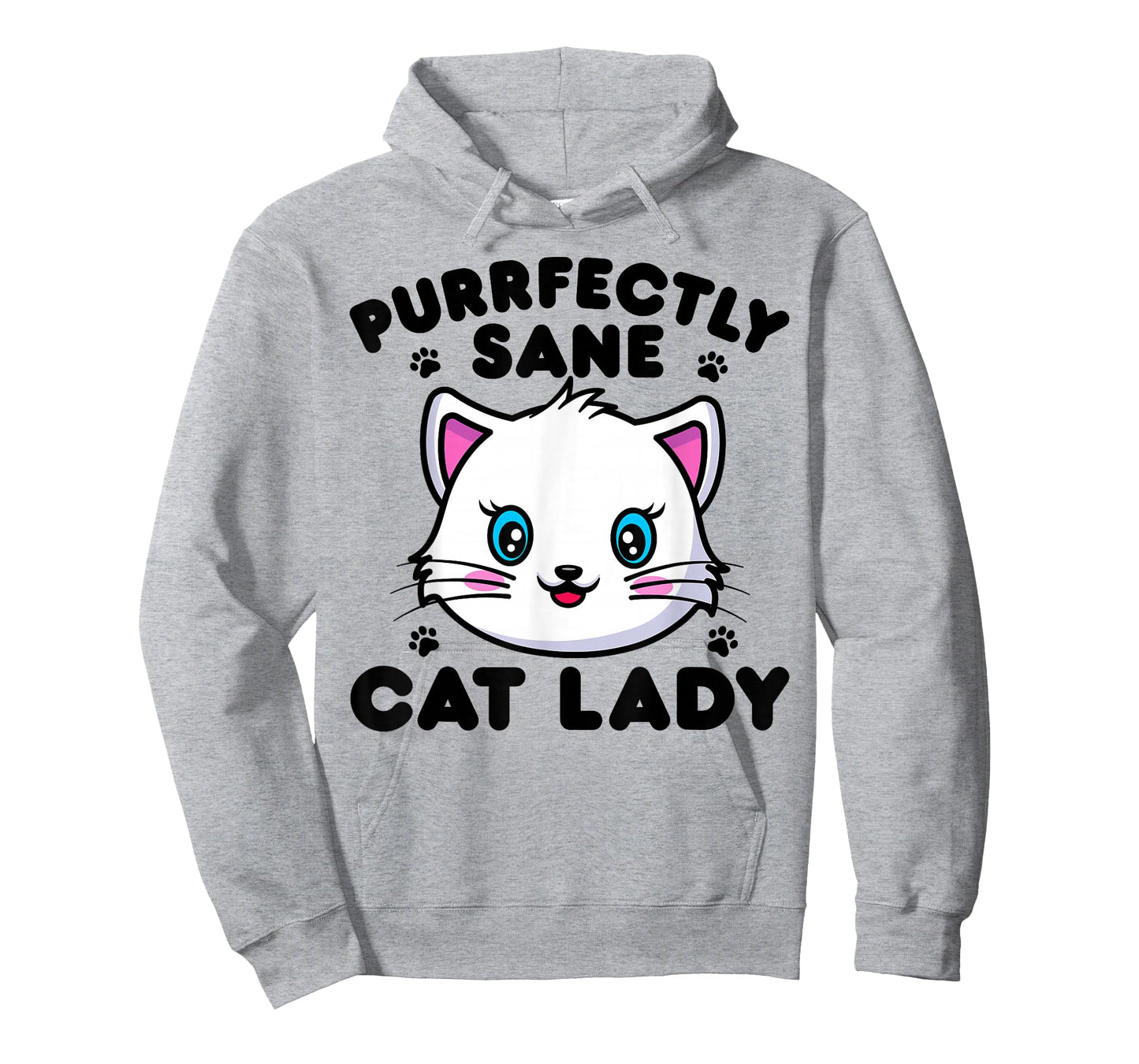 Purrfectly Sane Cat Lady Funny Women Kitty Kitten Lovers T-Shirt