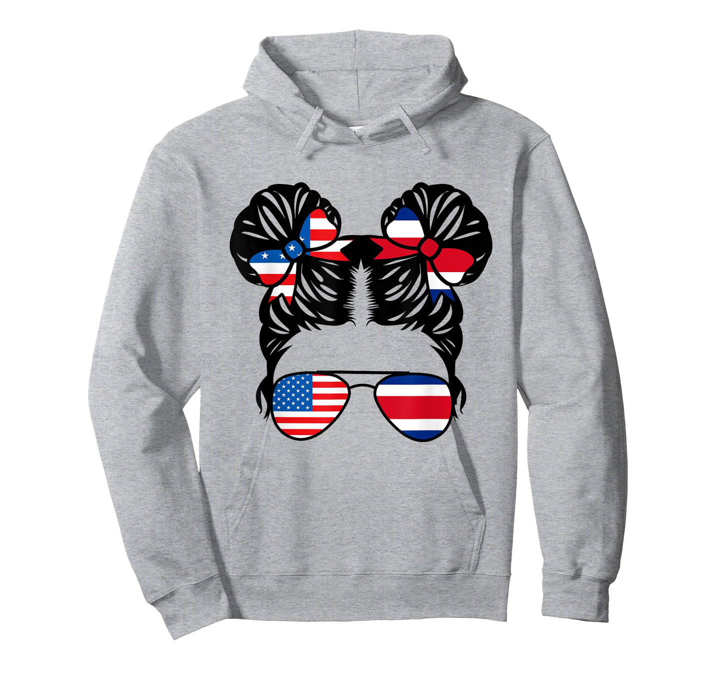 Half American Costa Rican Girl USA Costa Rica Flag Patriot T-Shirt