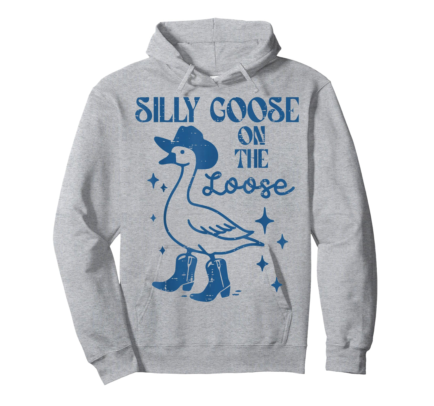 Goose On Loose Cowgirl Vintage Cowboy Silly Men Women Kids T-Shirt