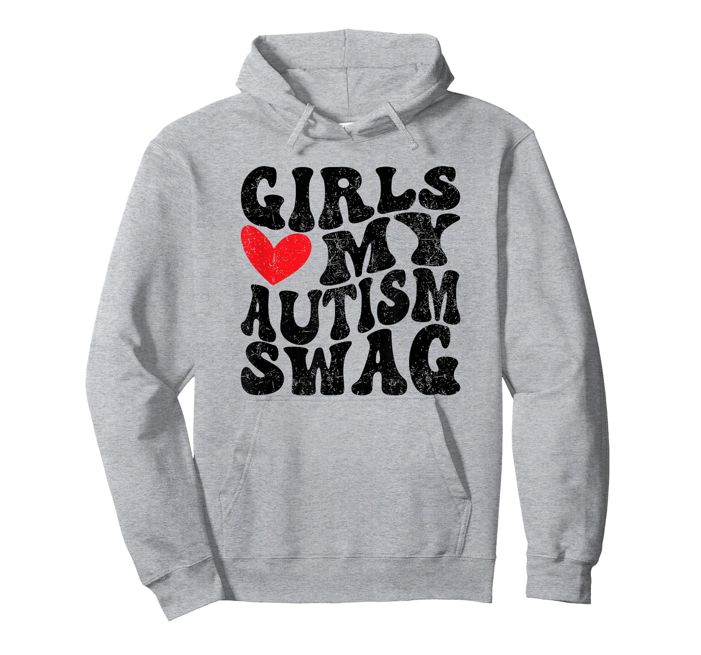 Girls Heart My Autism Swag Funny Girls Love My Autism Swag T-Shirt