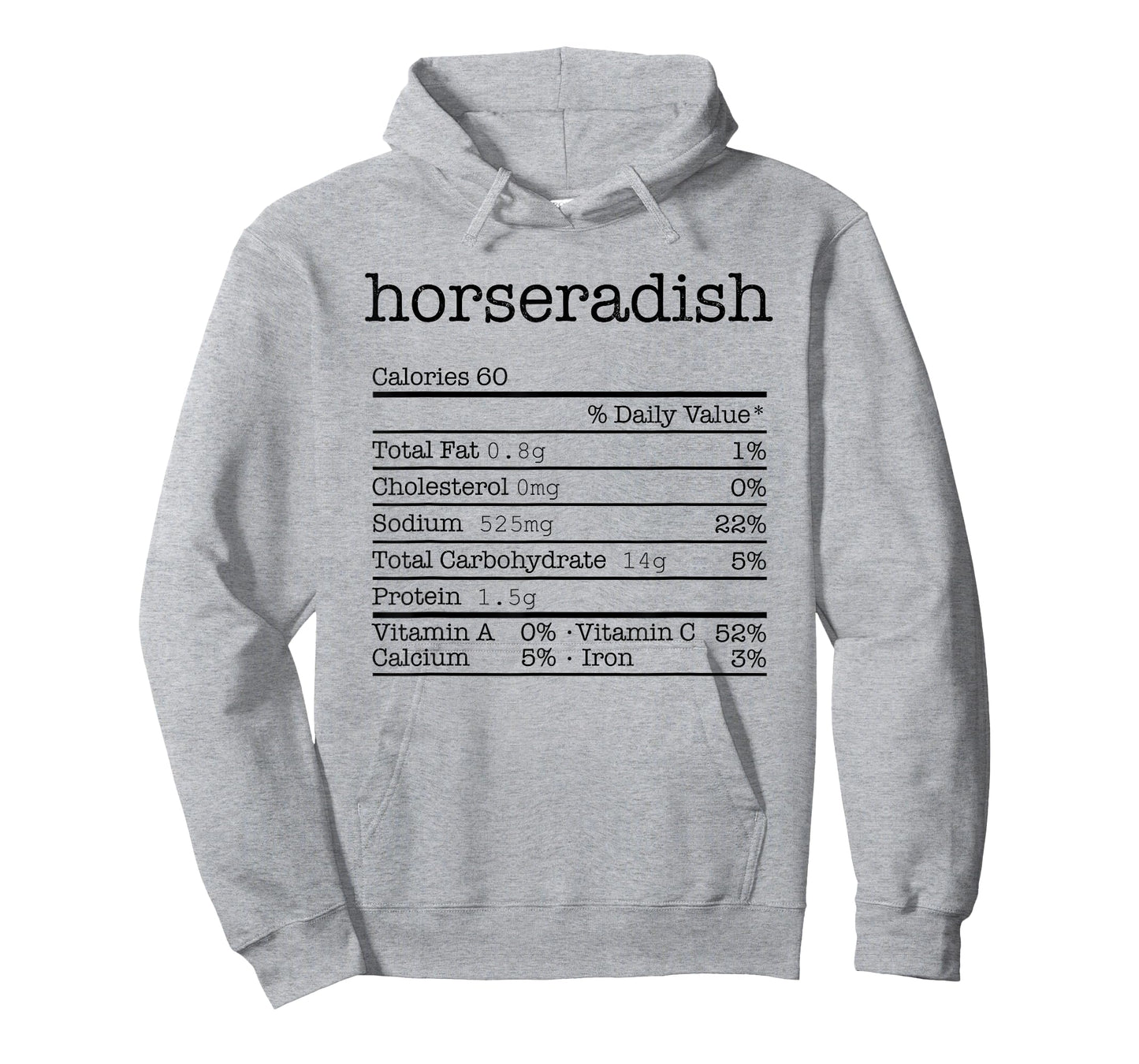 Horseradish Nutrition Facts For Thanksgiving Christmas Food T-Shirt