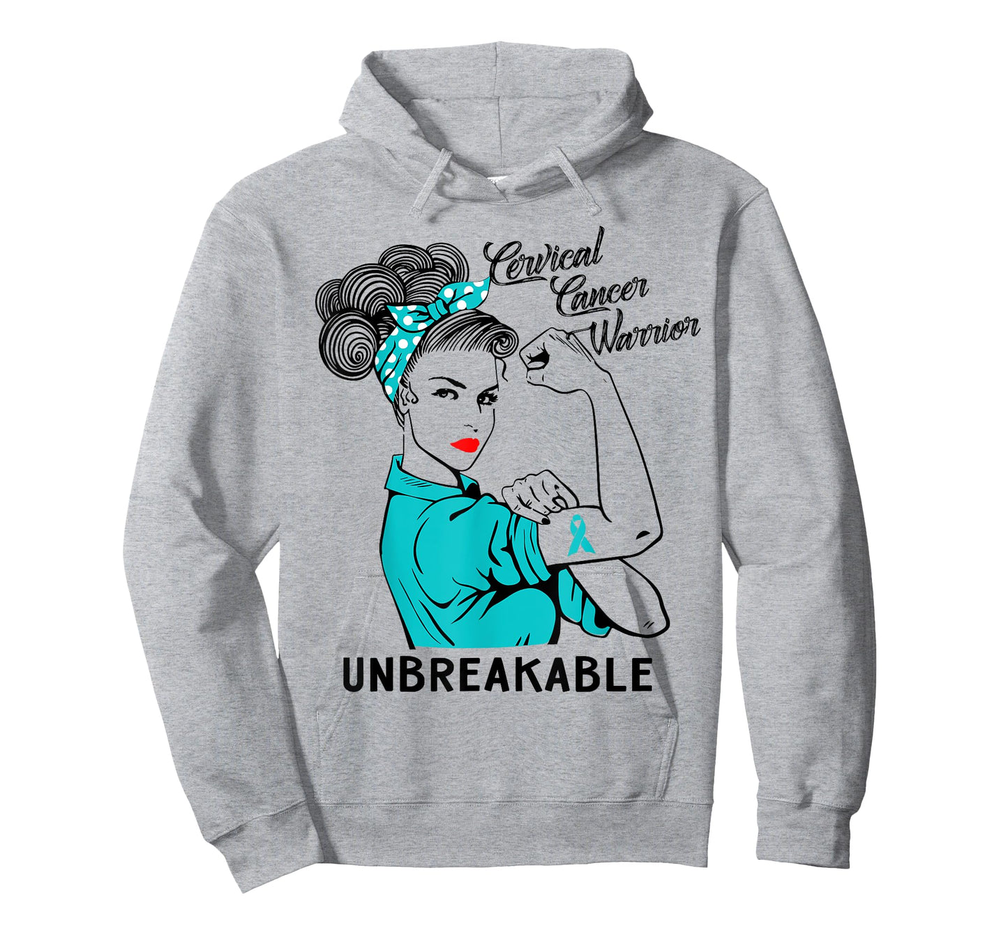 Cervical Cancer Warrior Unbreakable T-Shirt Awareness Gift T-Shirt