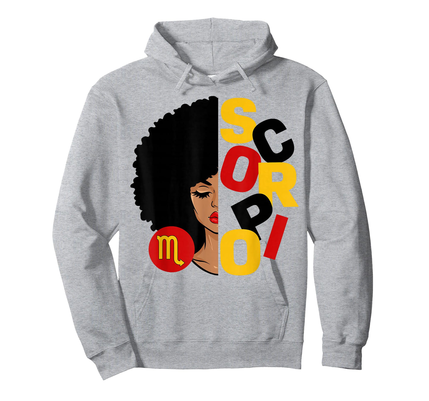 Scorpio Queen Afro Black Woman Melanin Girl Zodiac Sign T-Shirt